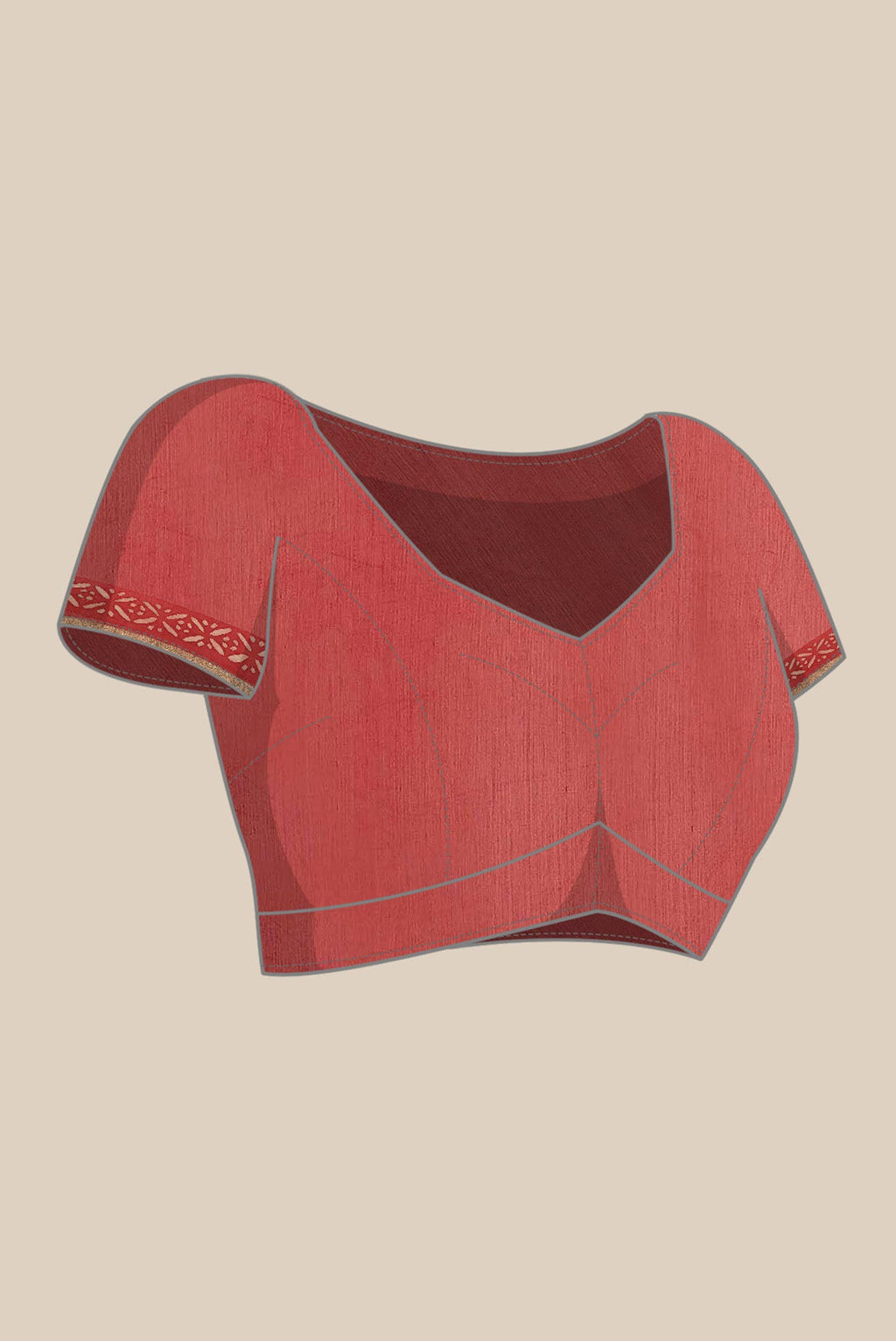 Red Chanderi Silk Cotton Saree