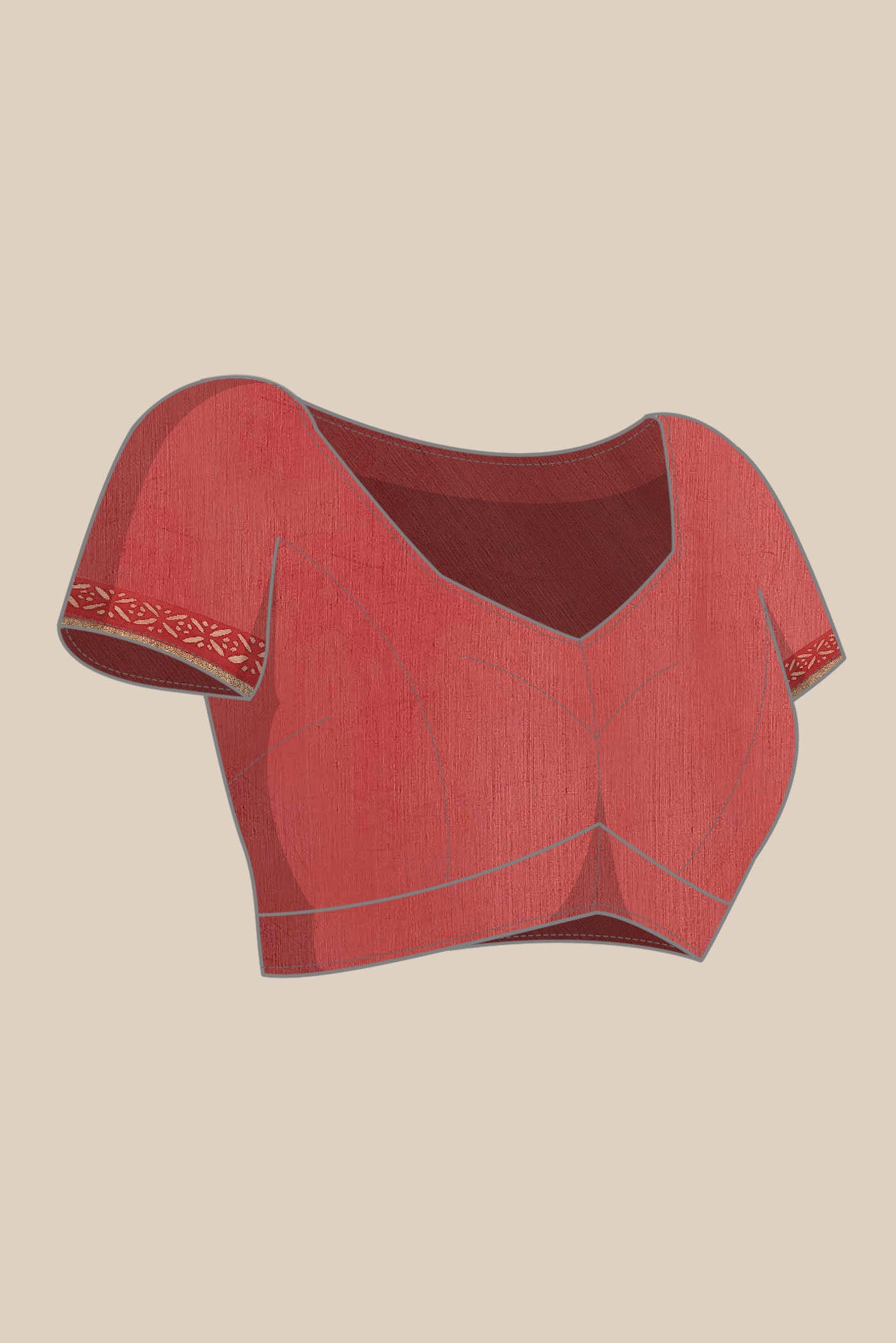 Red Chanderi Silk Cotton Saree
