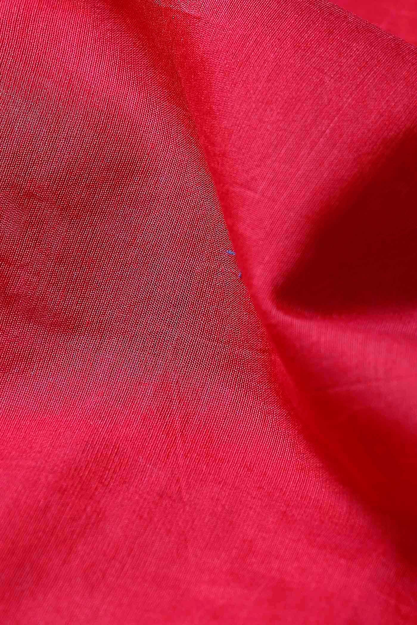Red Chanderi Silk Cotton Saree