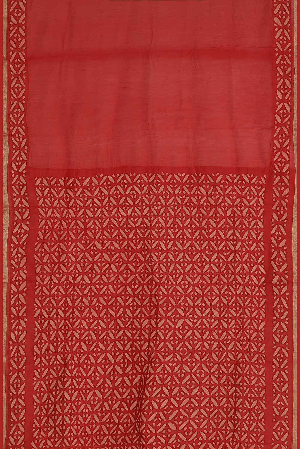 Red Chanderi Silk Cotton Saree