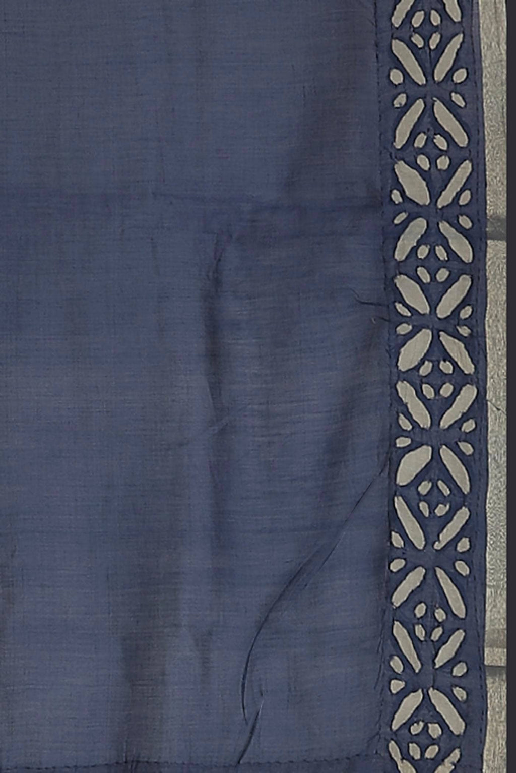 Grey Chanderi Silk Cotton Saree