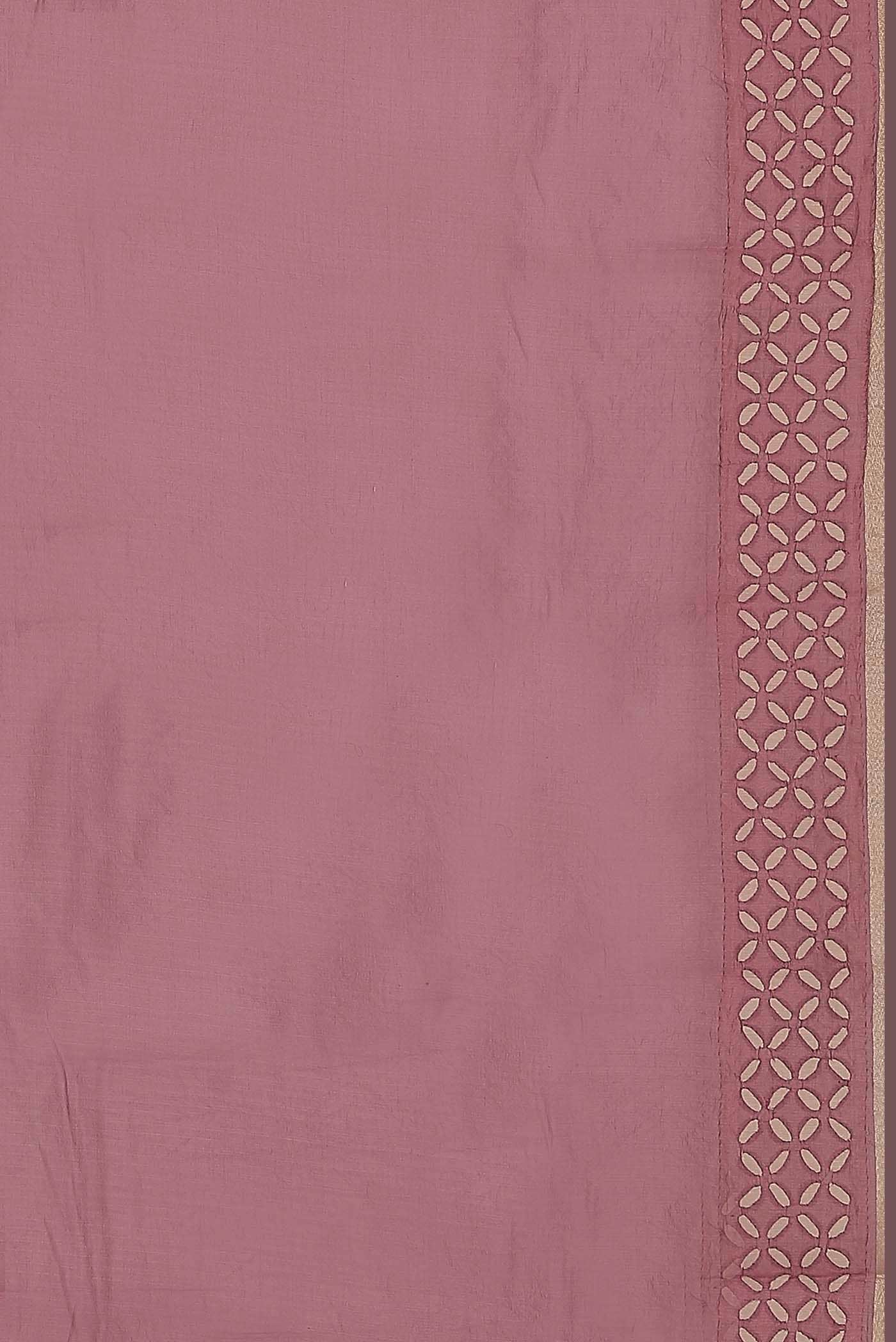 Rose Gold Chanderi Silk Cotton Saree