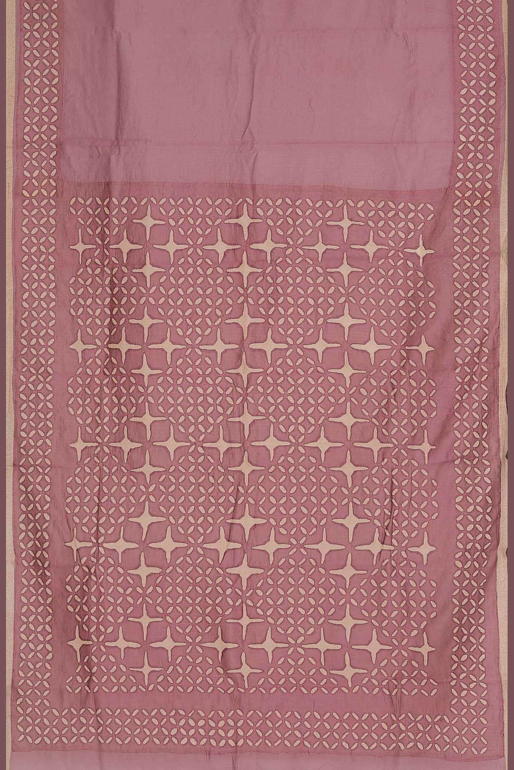 Rose Gold Chanderi Silk Cotton Saree