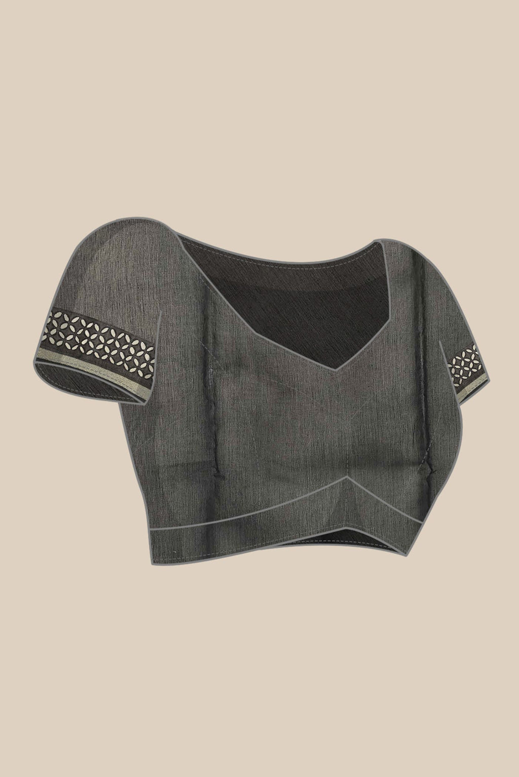 Black Chanderi Silk Cotton Saree