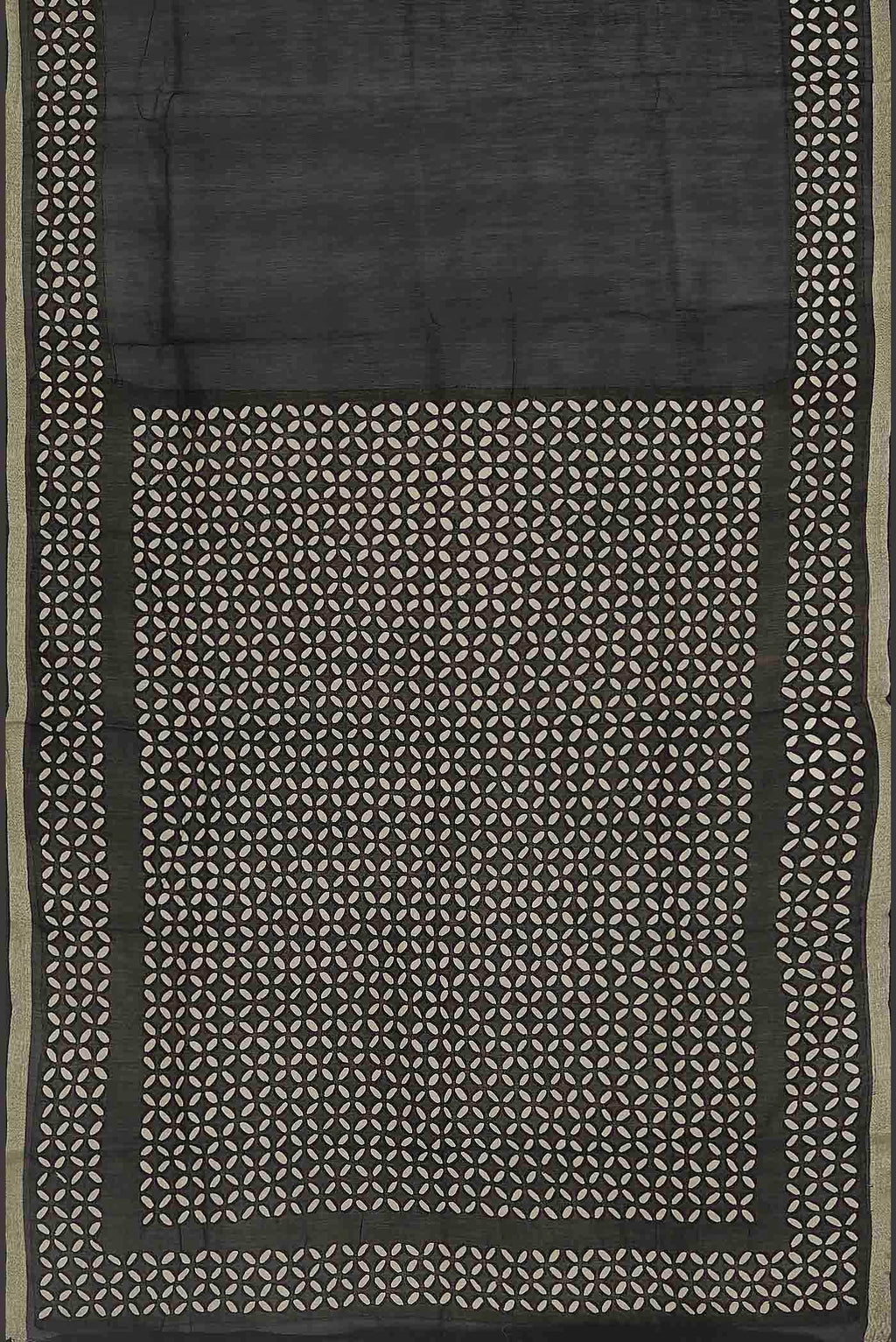 Black Chanderi Silk Cotton Saree