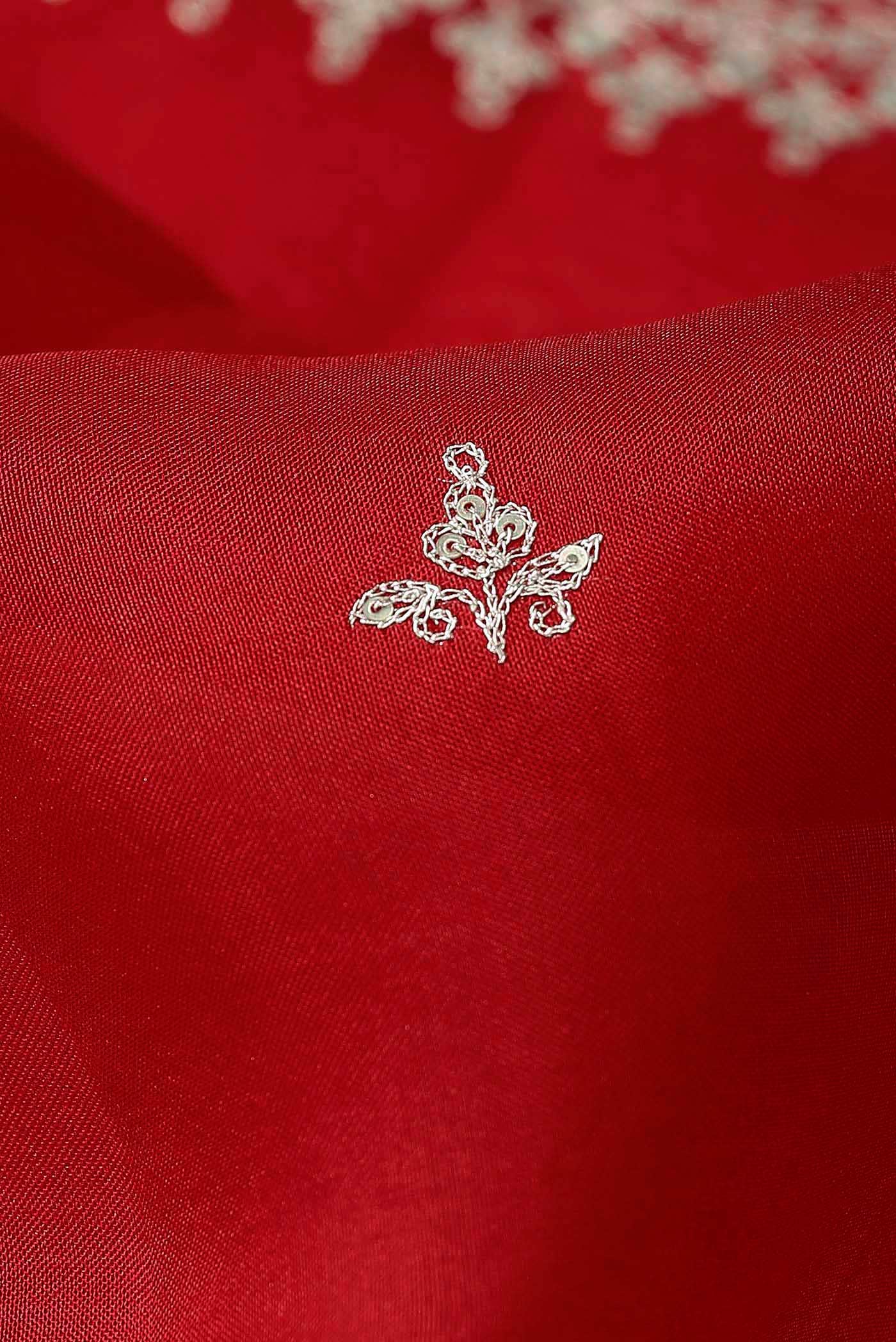 Red Organza Silk Saree