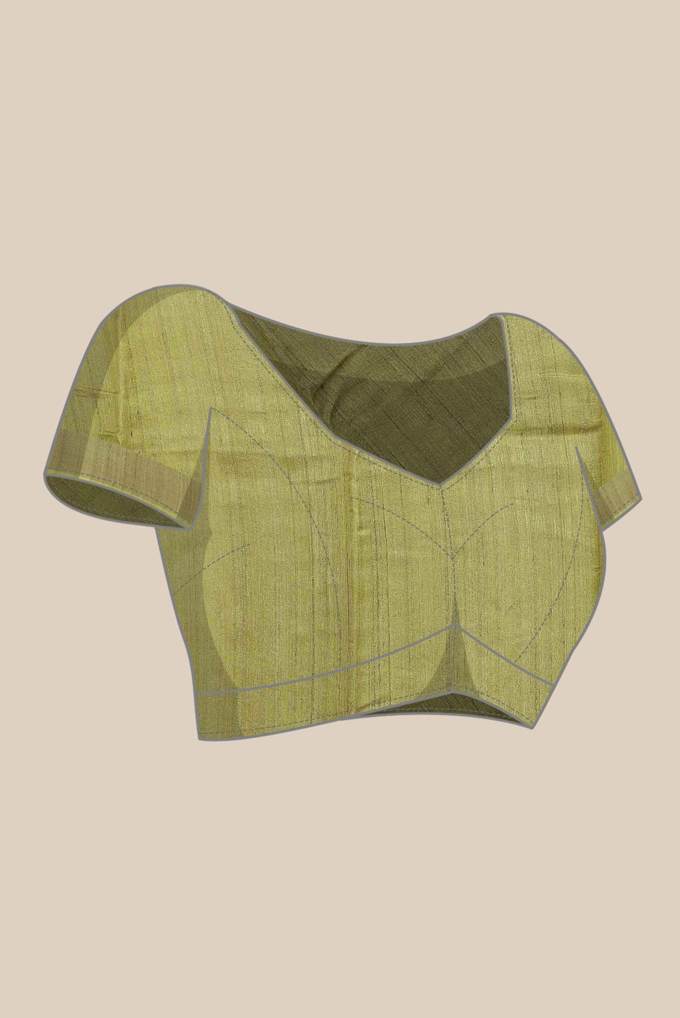 Green Tussar Silk Saree
