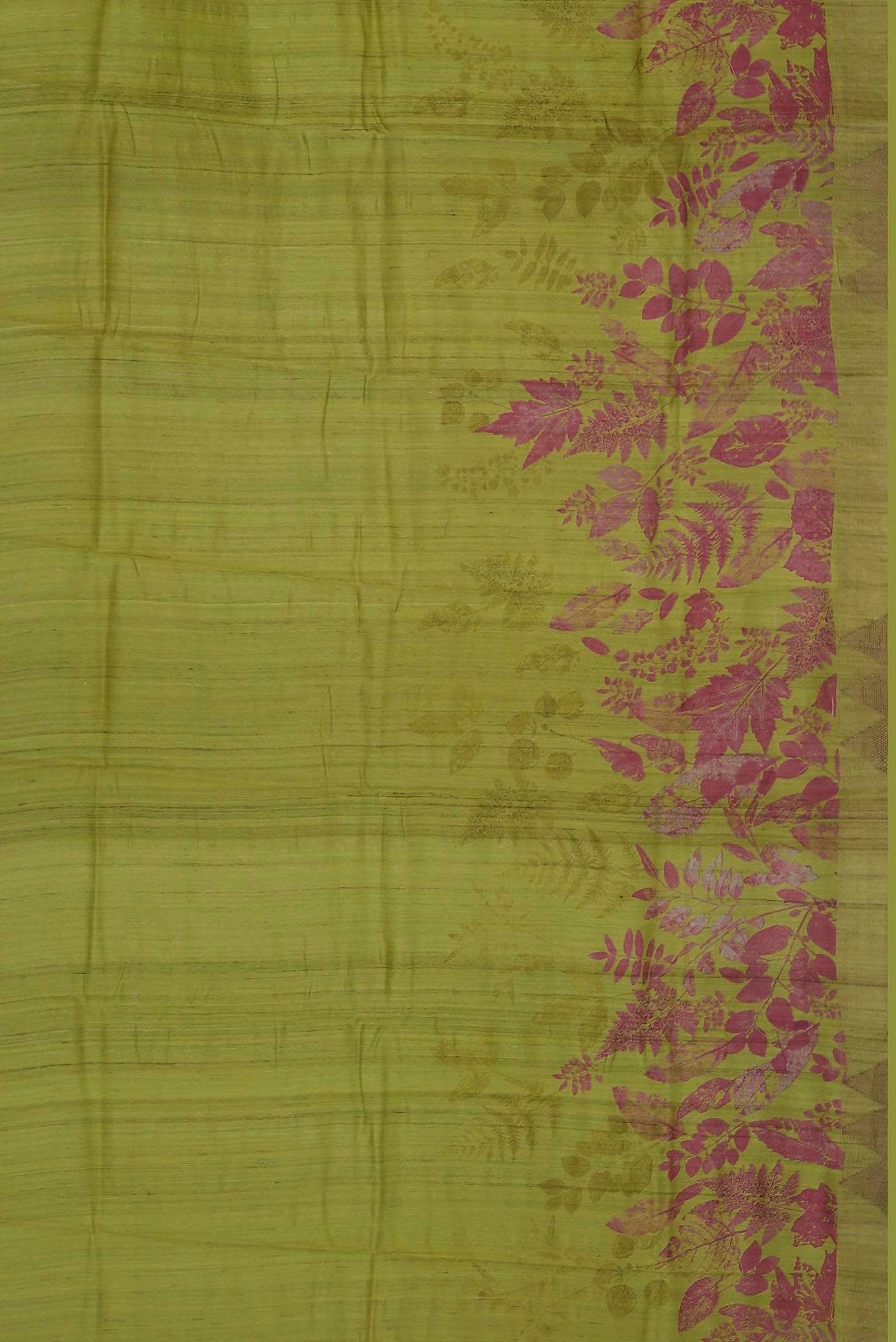 Green Tussar Silk Saree