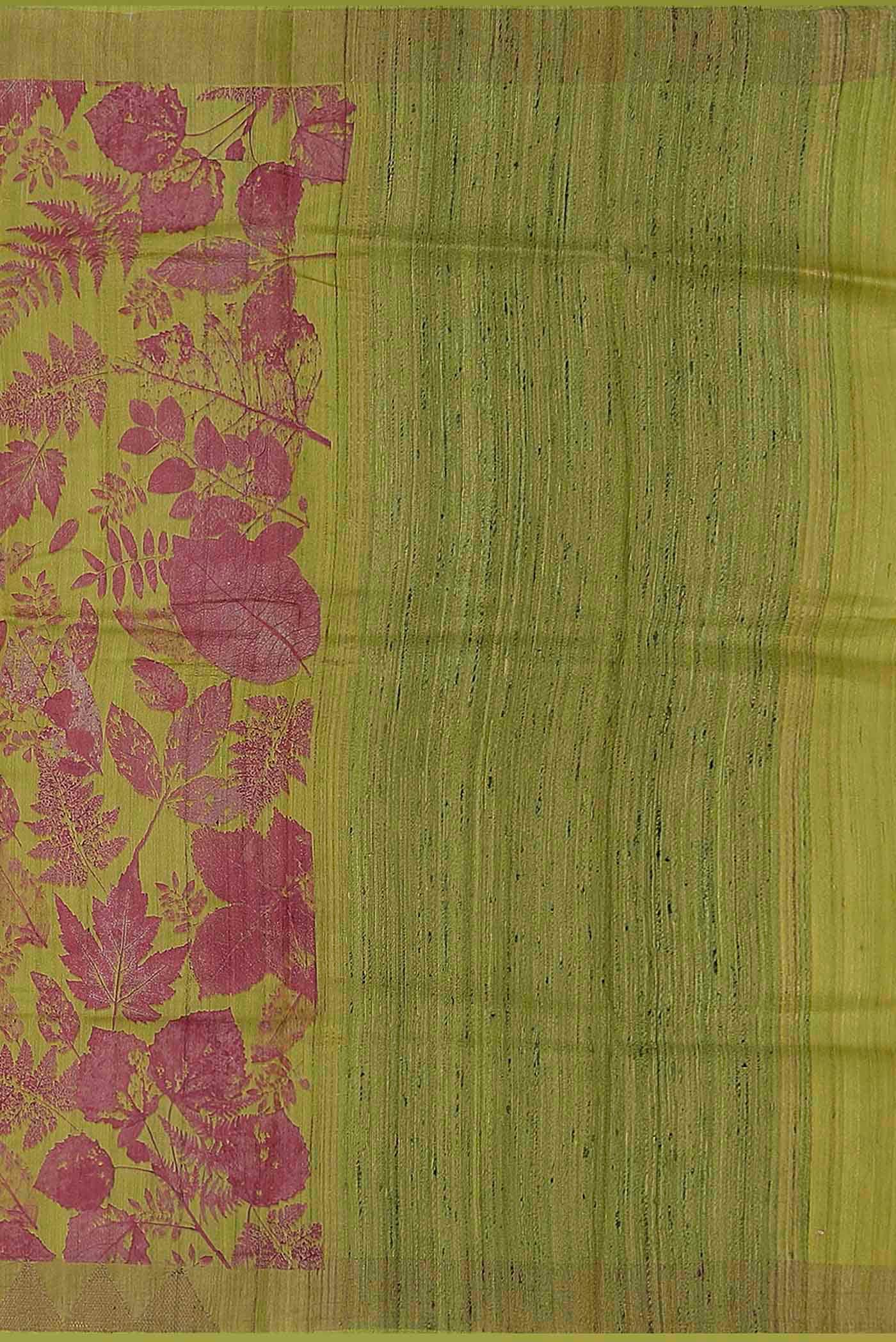 Green Tussar Silk Saree