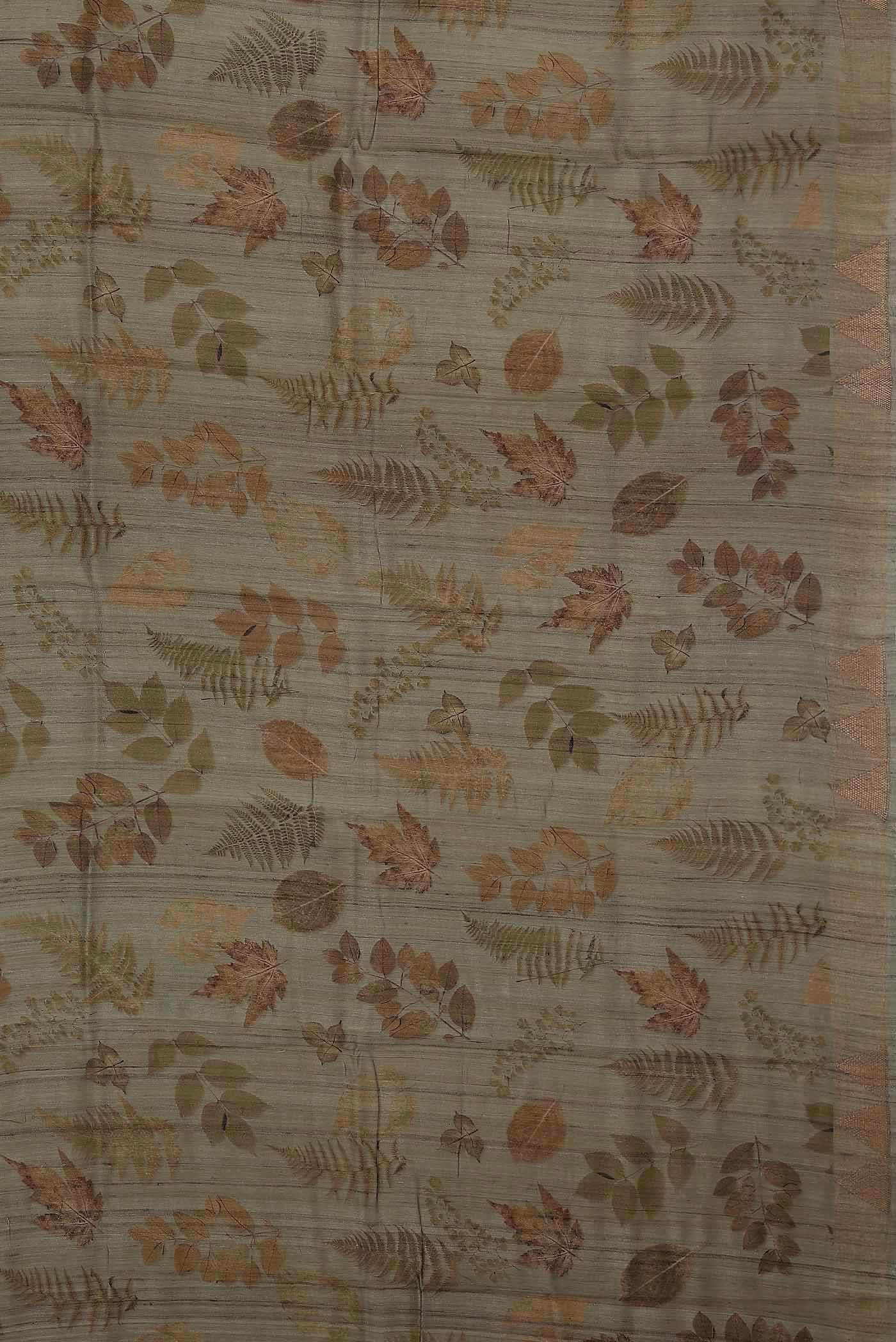 Green Tussar Silk Saree