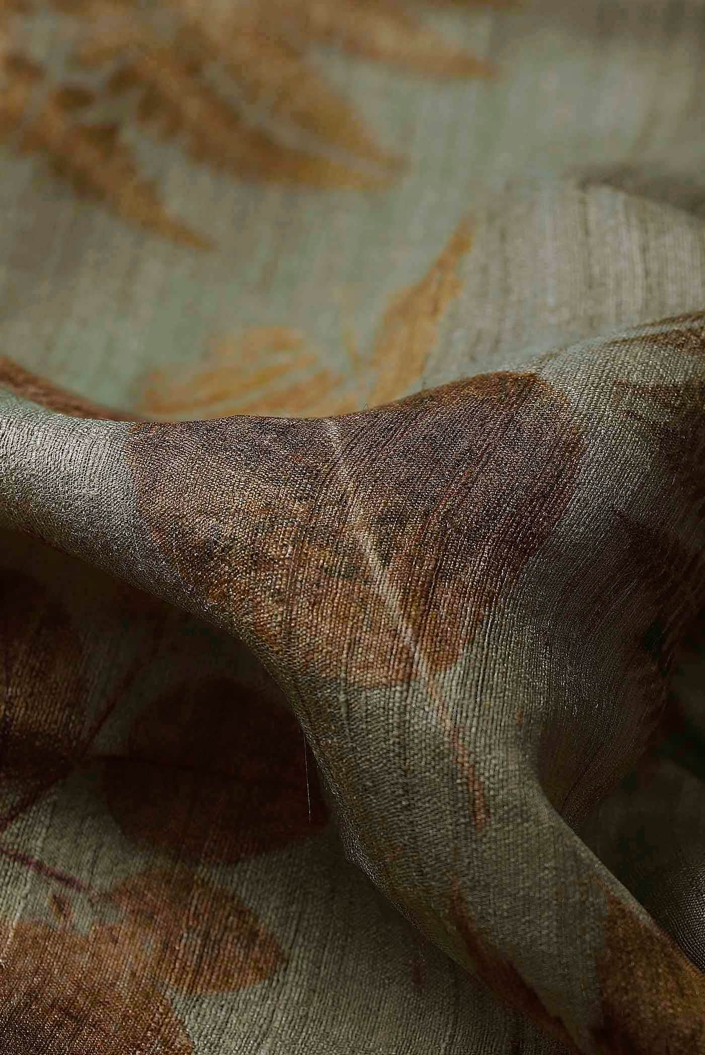 Green Tussar Silk Saree
