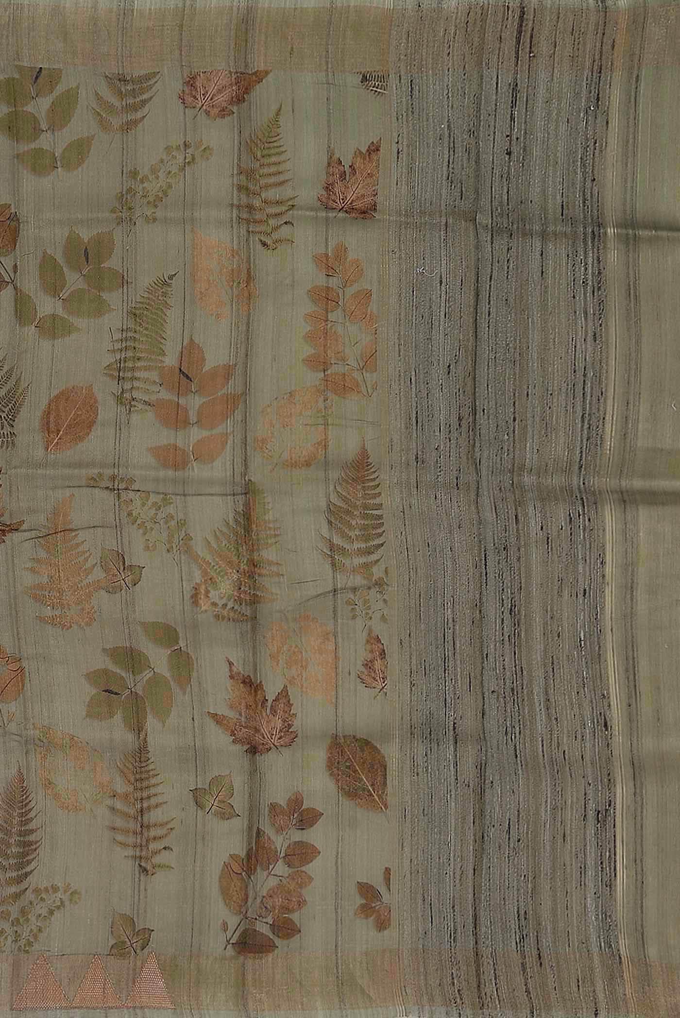 Green Tussar Silk Saree