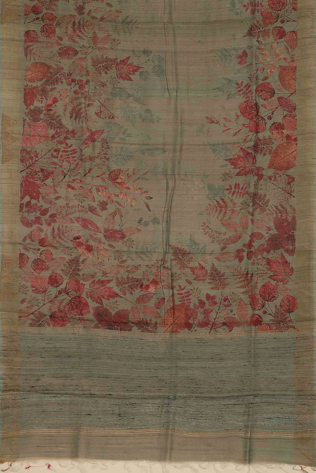 Green Tussar Silk Saree