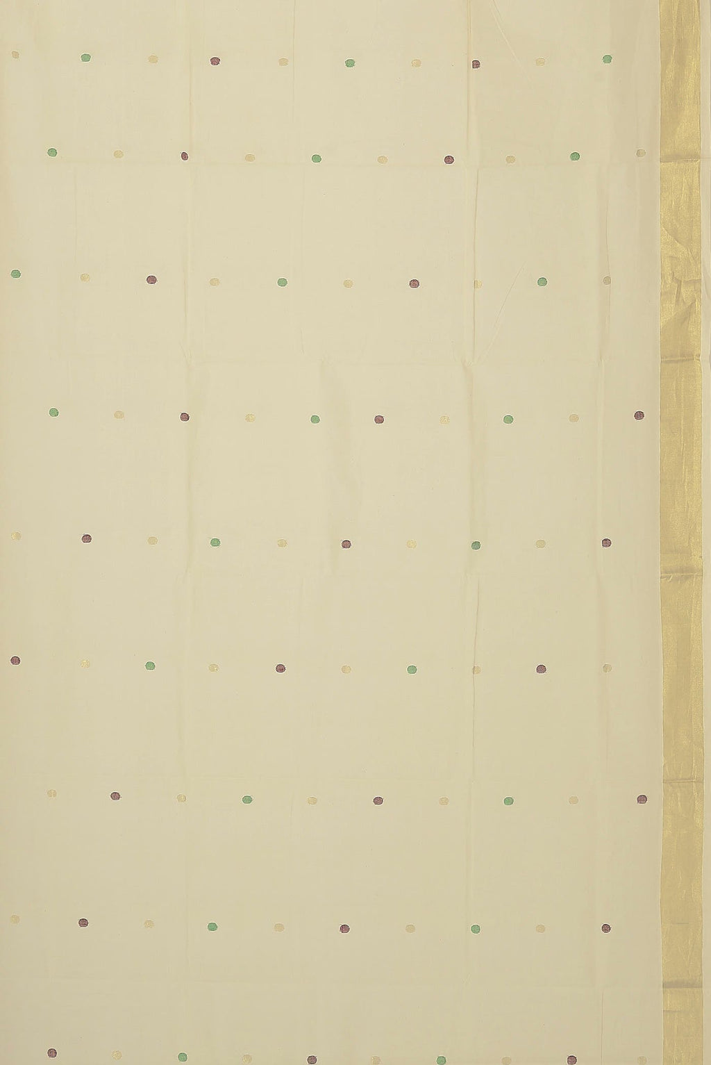 Cream Venkatagiri Cotton Saree