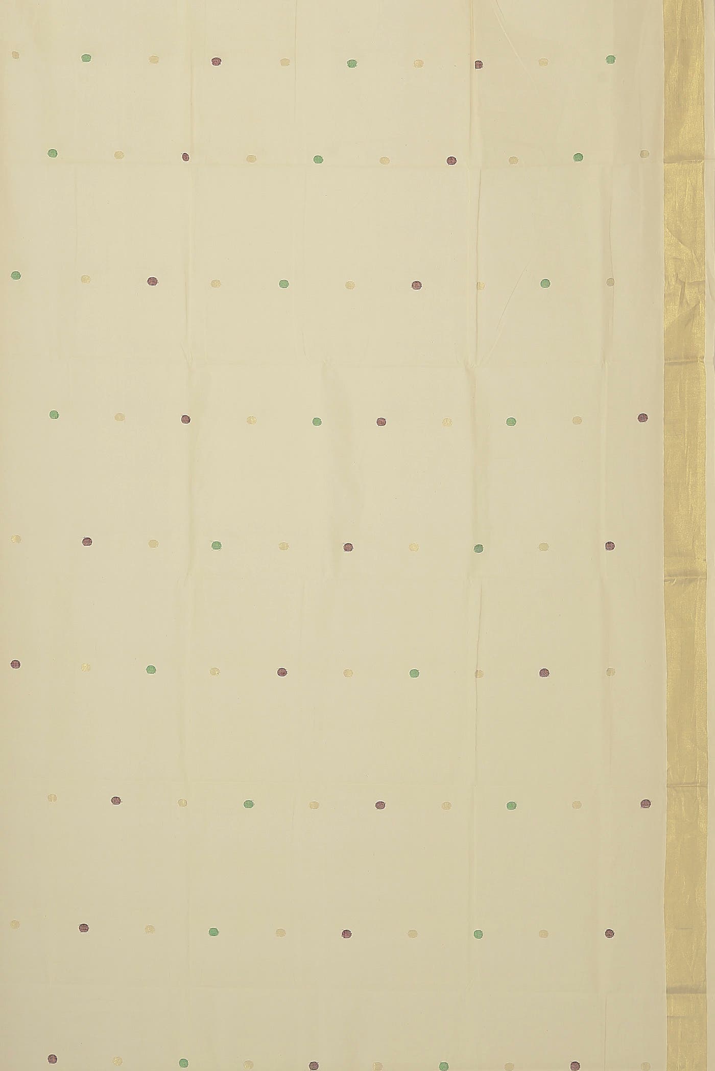 Cream Venkatagiri Cotton Saree