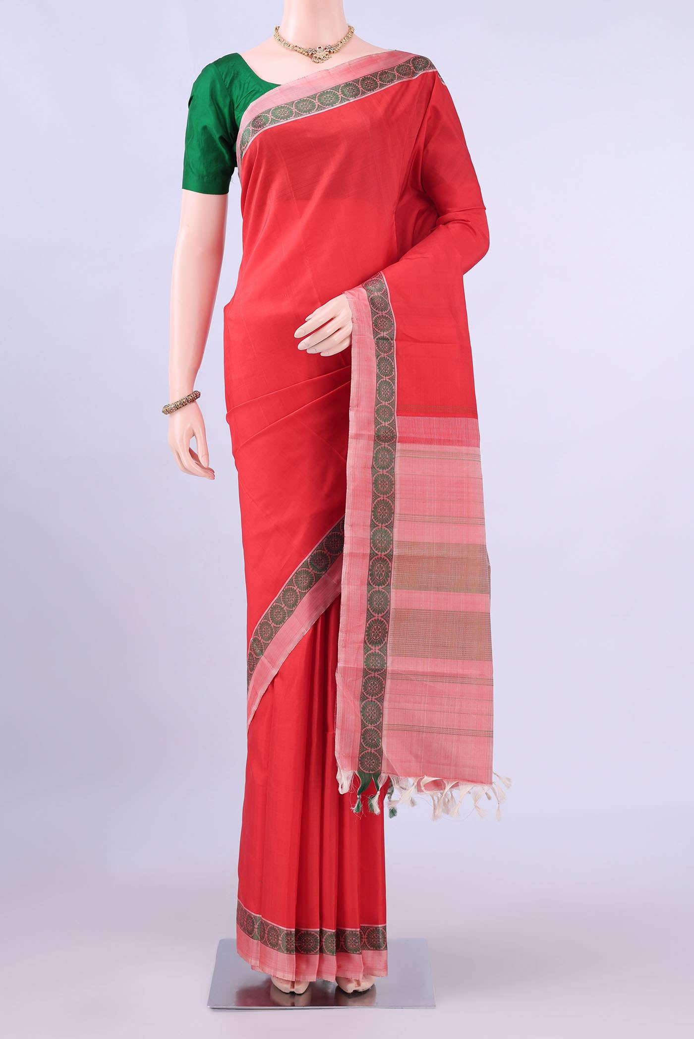 Imperial Red Kanchipuram Silk Saree