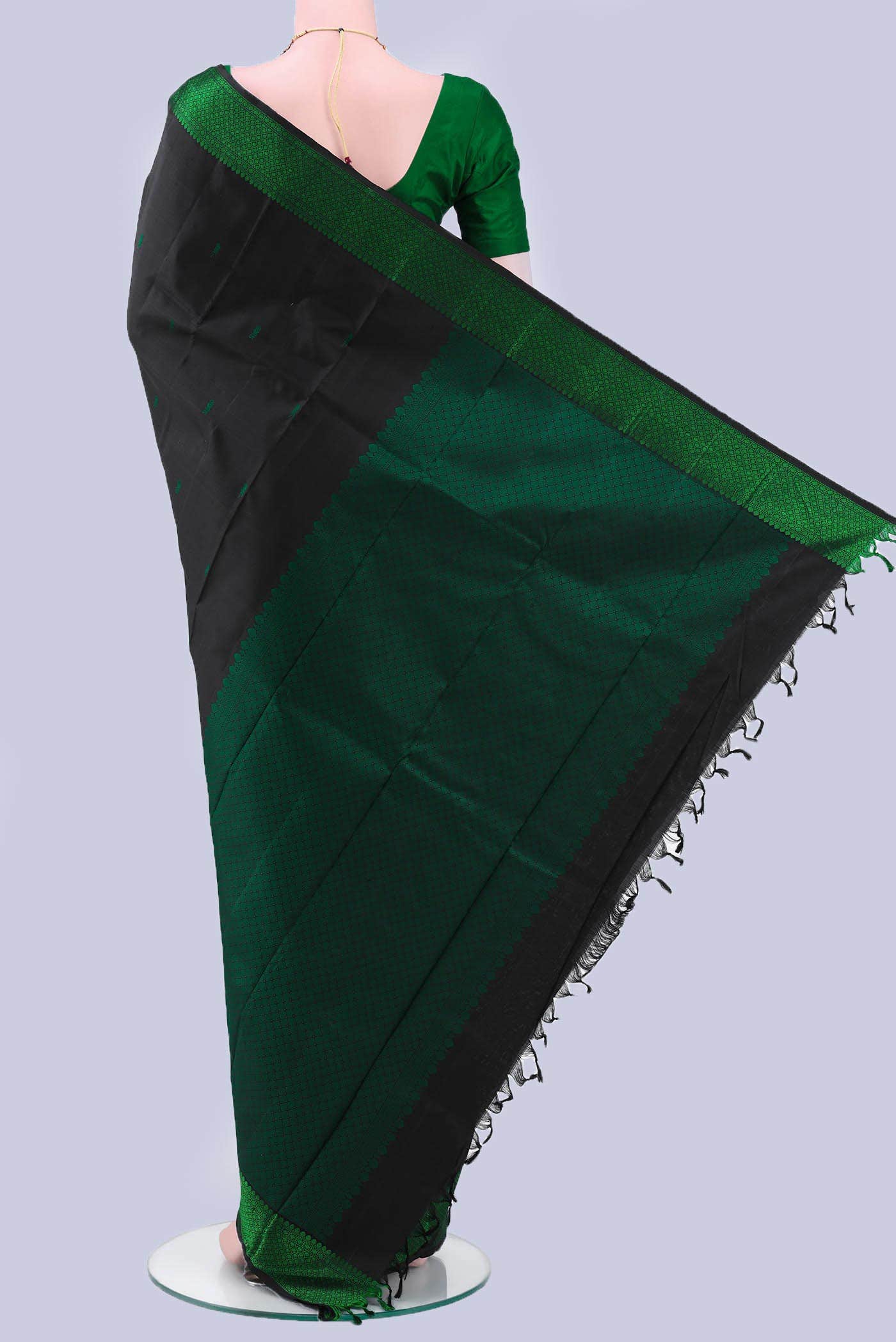 Black Kanchipuram Silk Saree