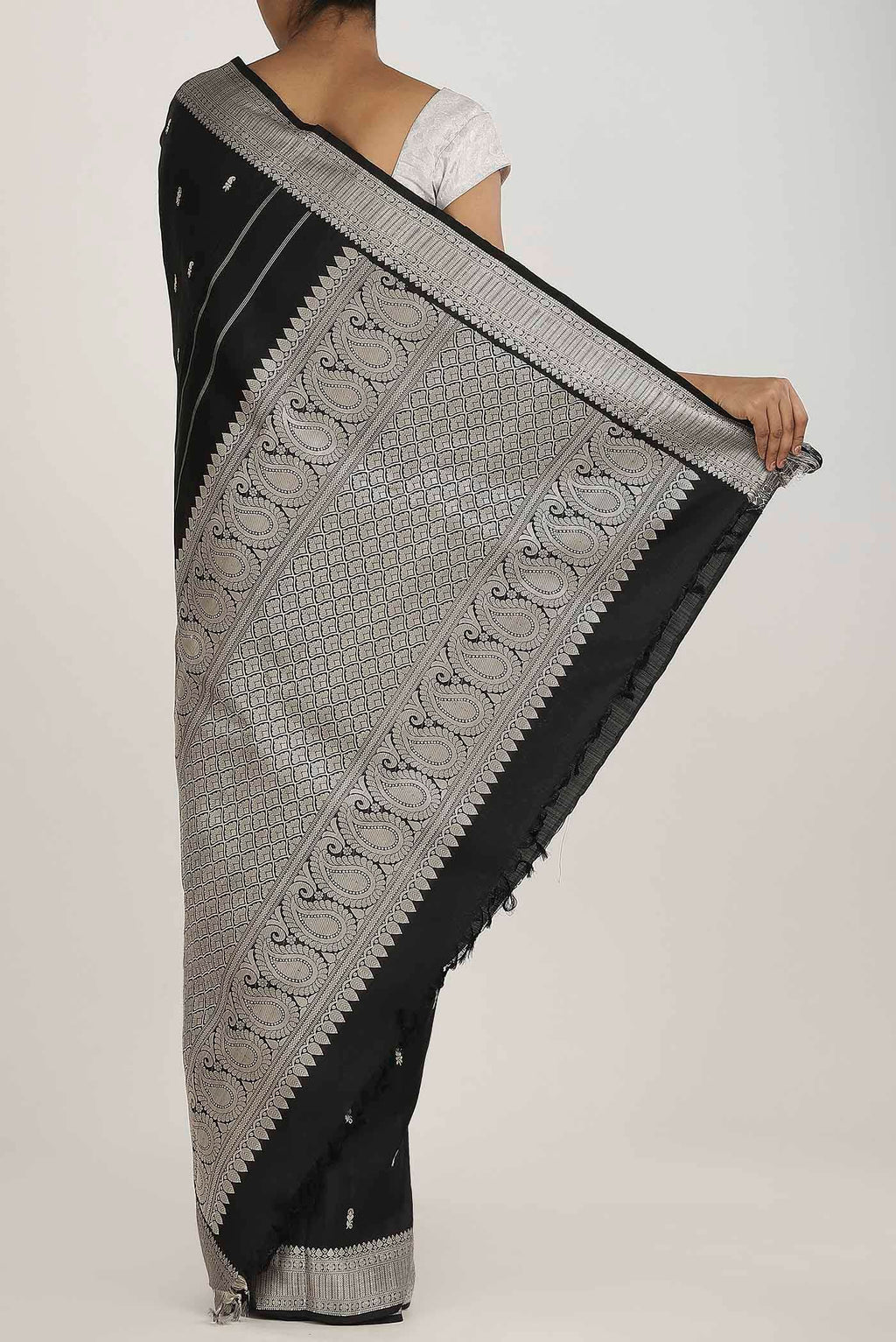 Black Kanchipuram Silk Saree