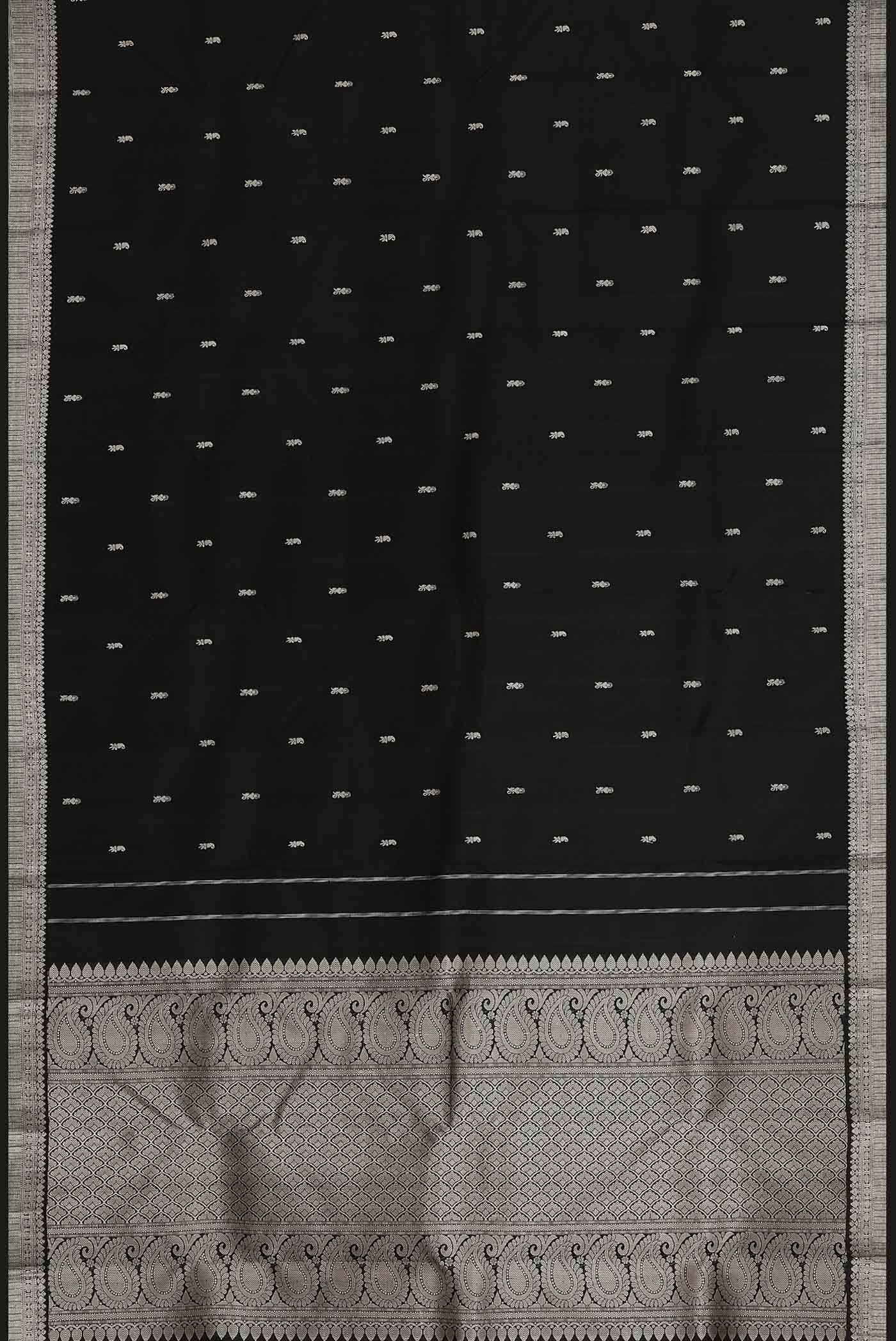 Black Kanchipuram Silk Saree