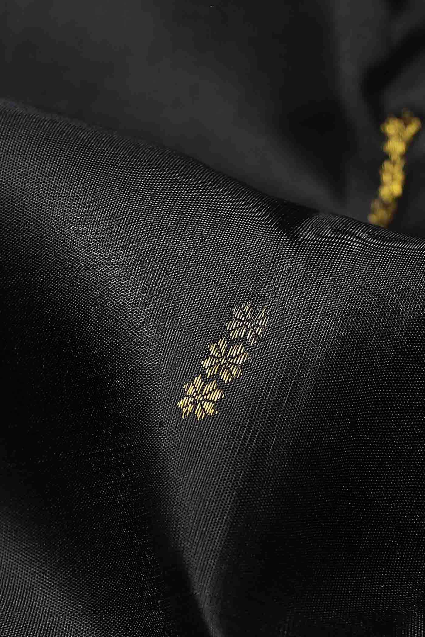 Black Kanchipuram Silk Saree