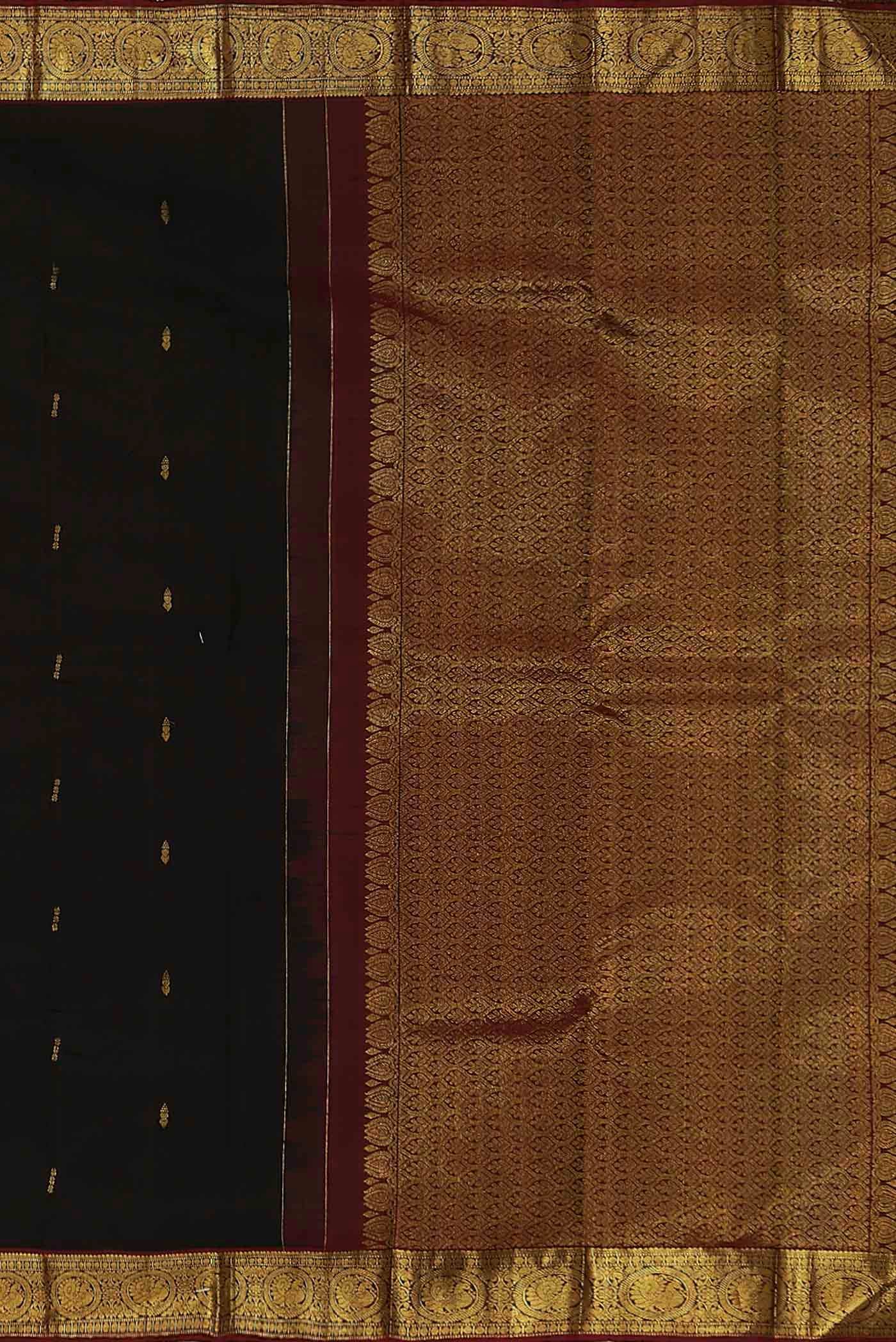 Black Kanchipuram Silk Saree