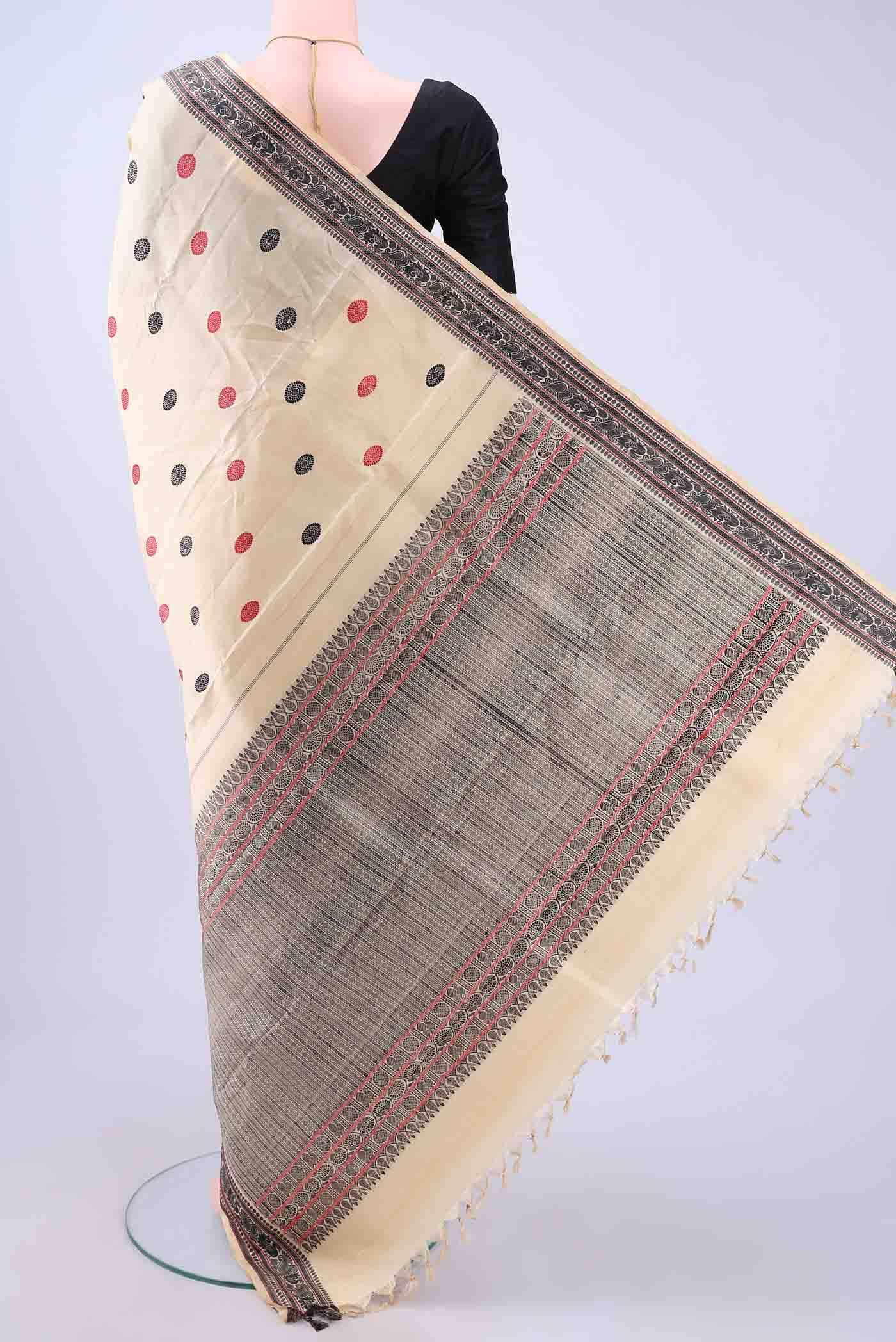 Beige Kanchipuram Saree
