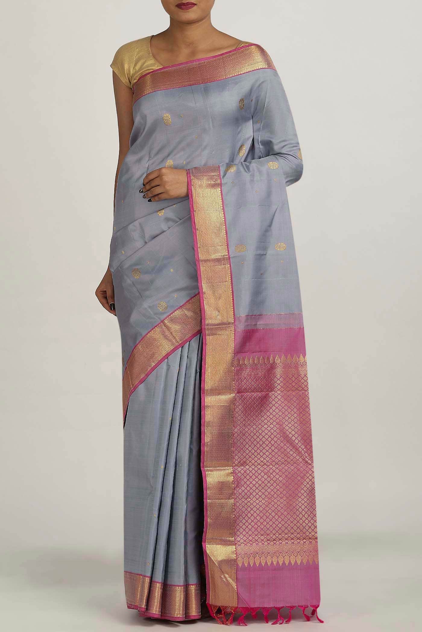 Blue Kanchipuram Silk Saree