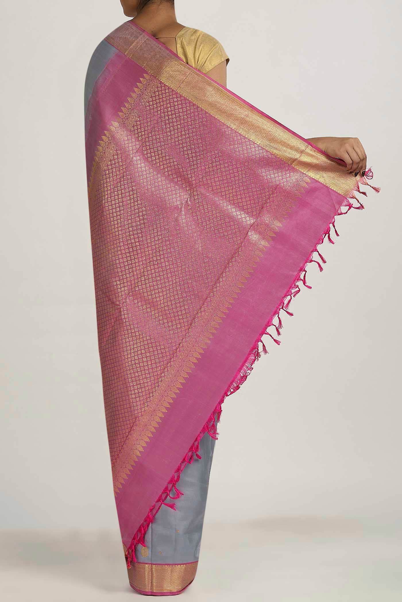 Blue Kanchipuram Silk Saree