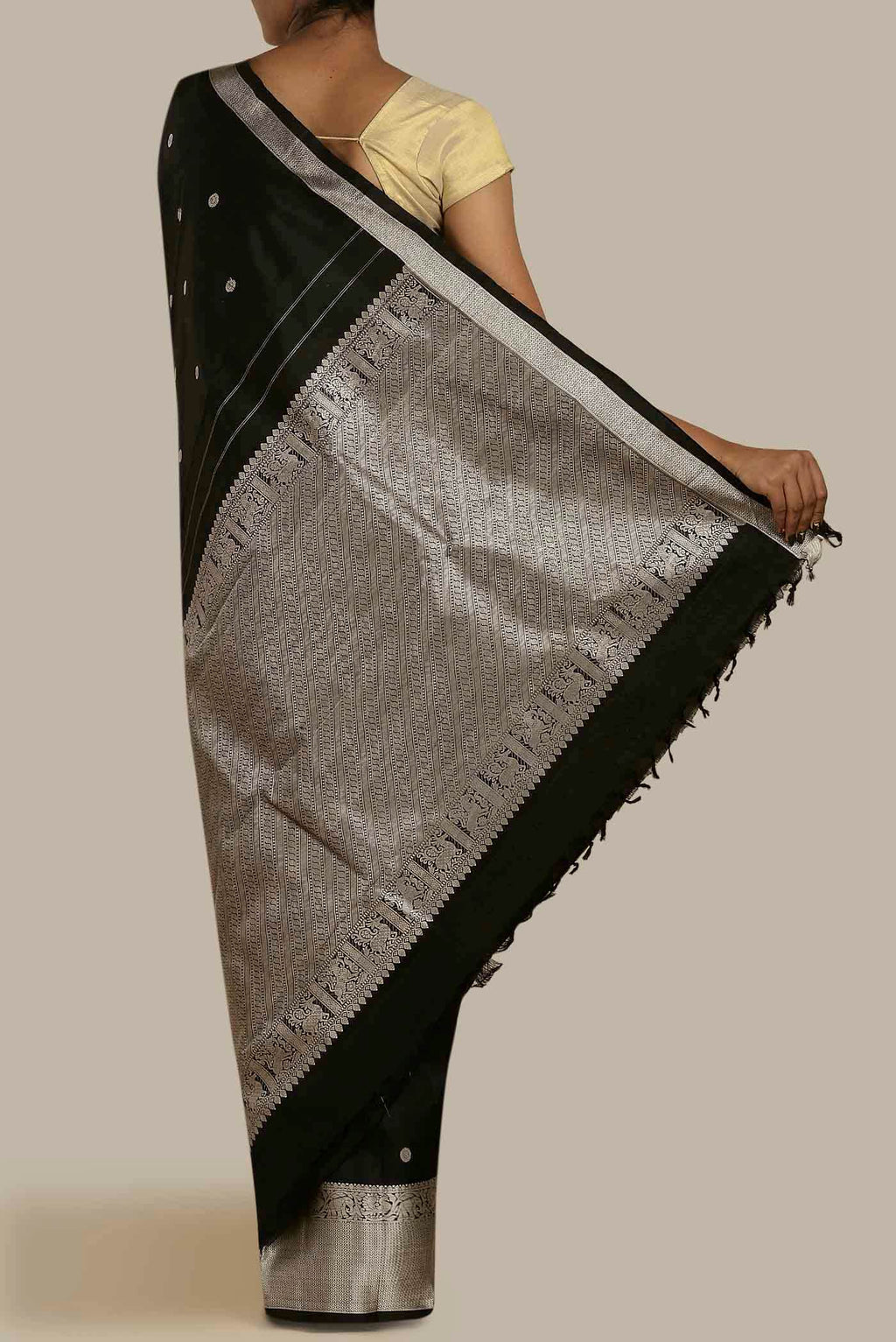 Black Kanchipuram Silk Saree