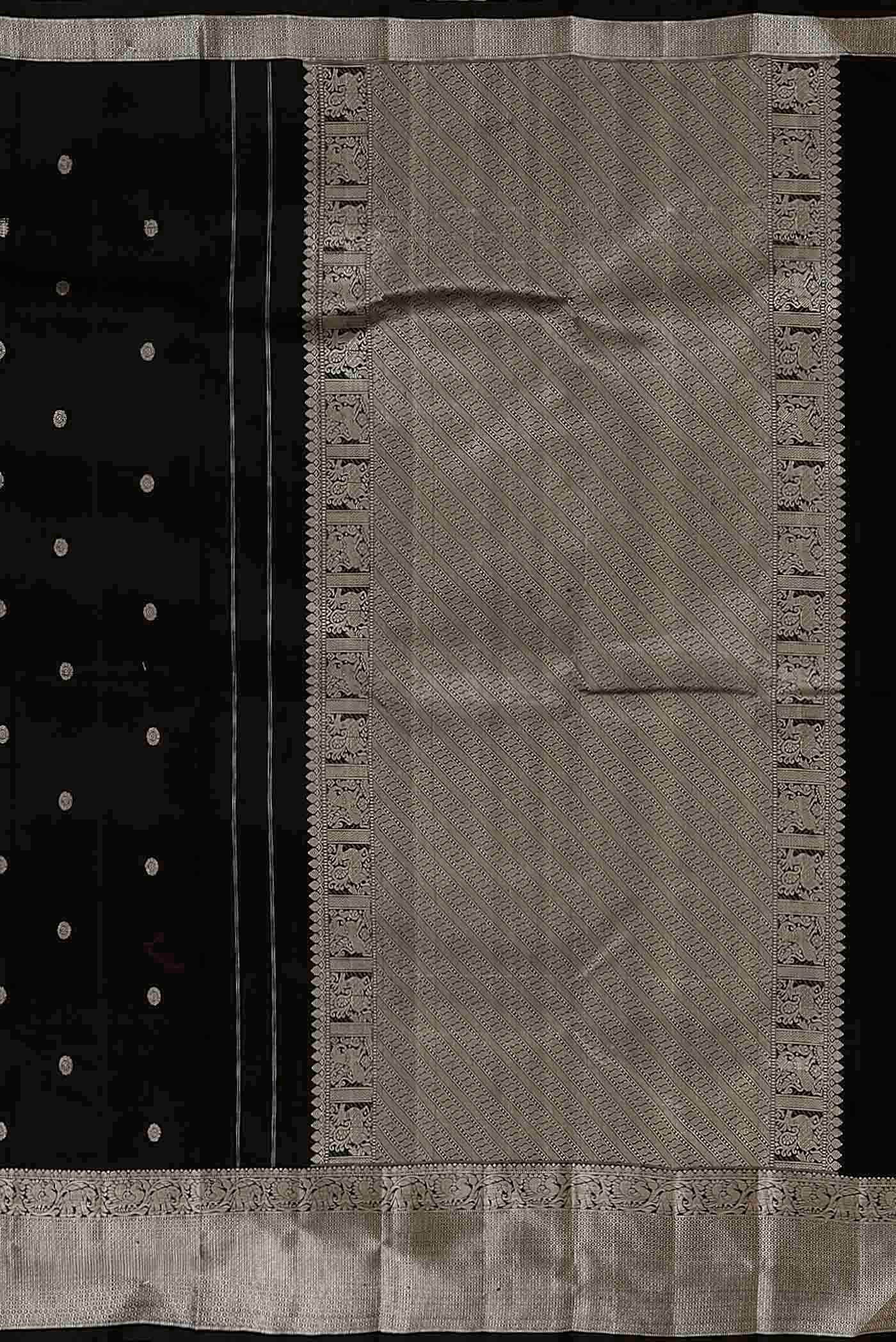 Black Kanchipuram Silk Saree