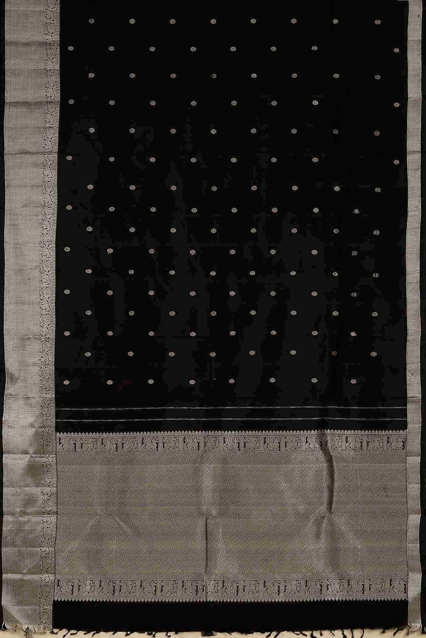 Black Kanchipuram Silk Saree