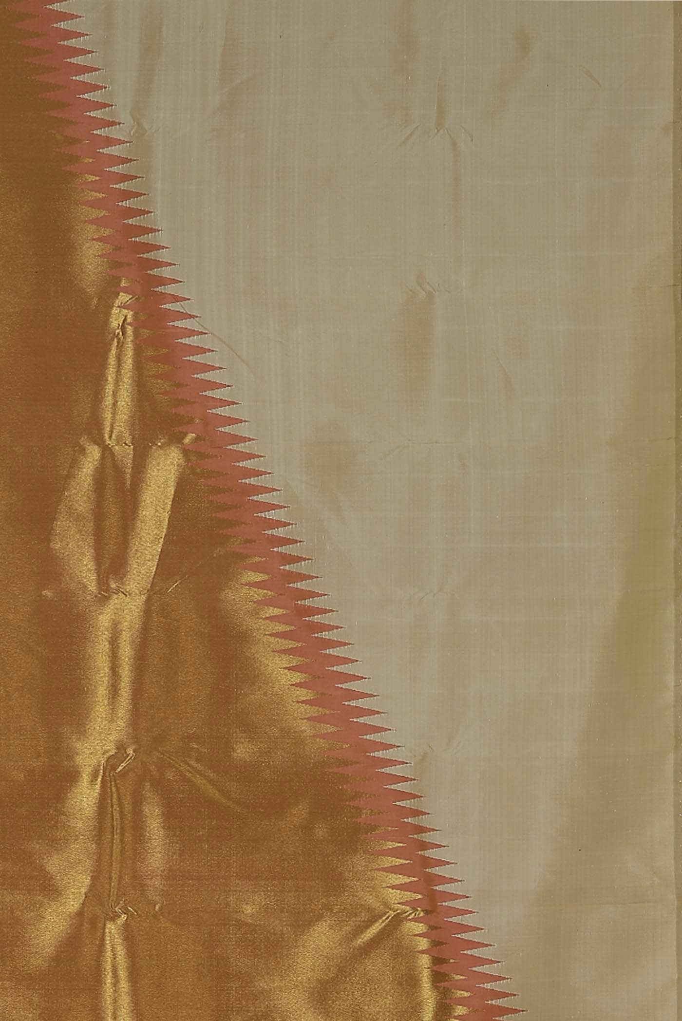 Beige Kanchipuram Silk Saree