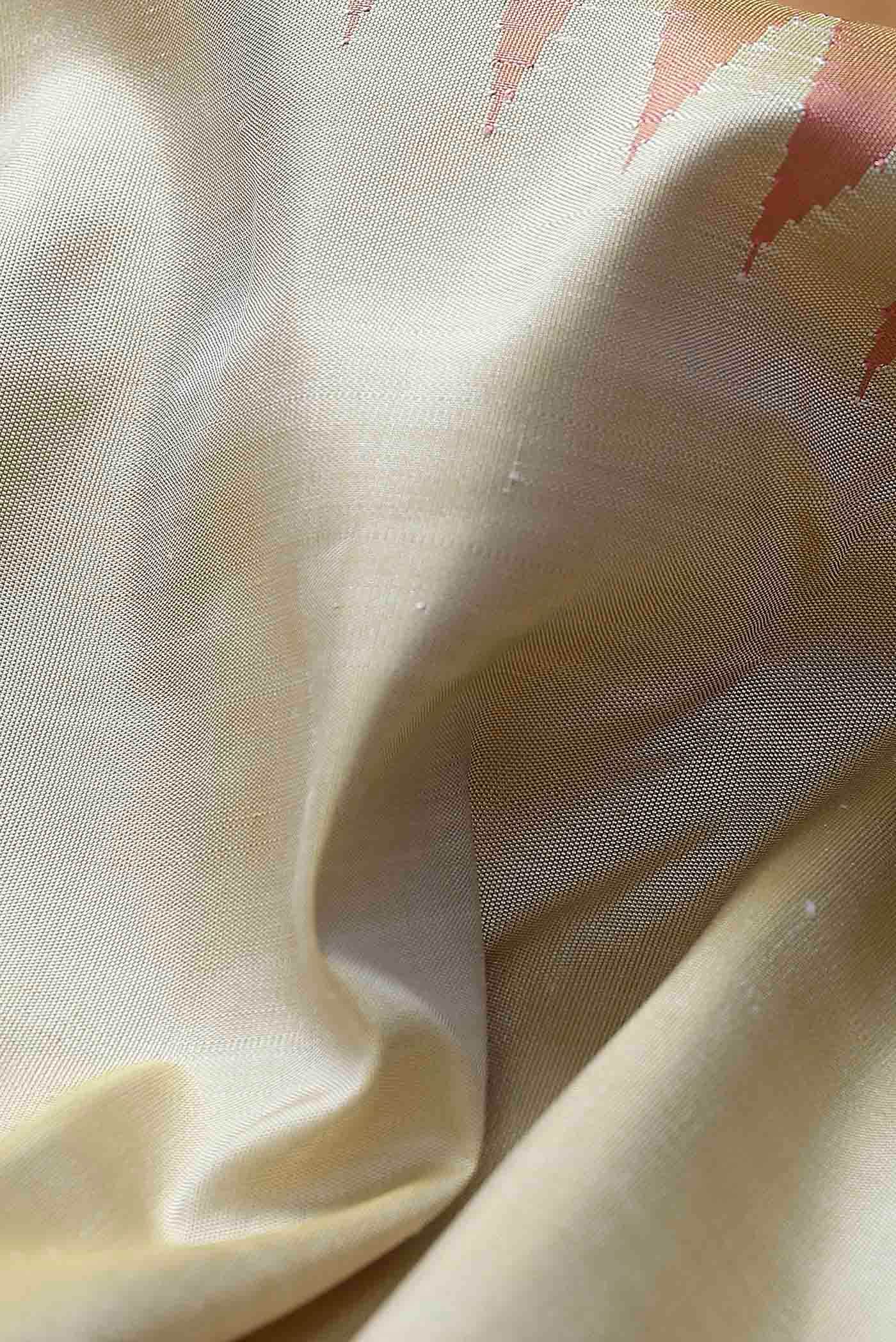 Beige Kanchipuram Silk Saree