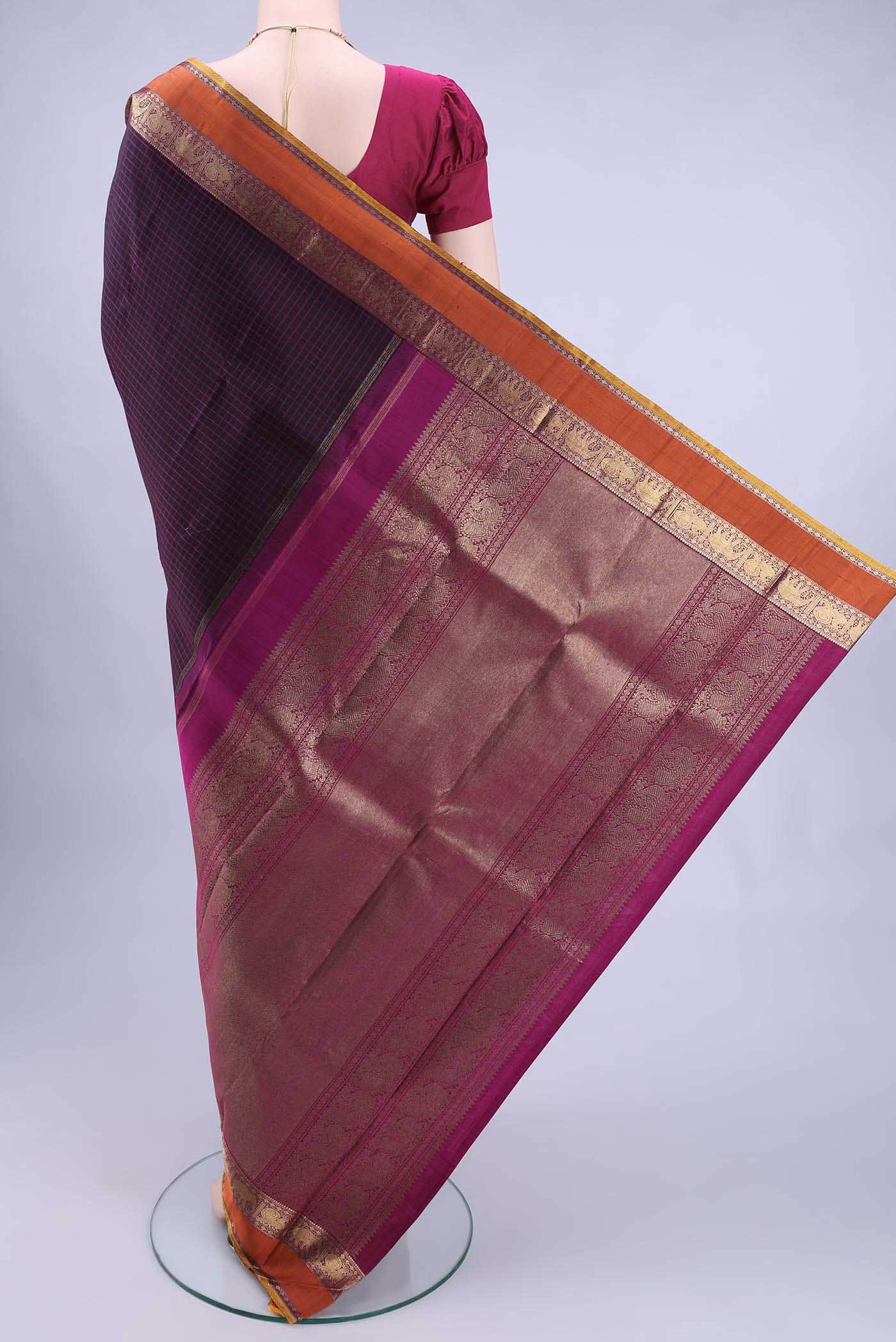 Black Kanchipuram Silk Saree