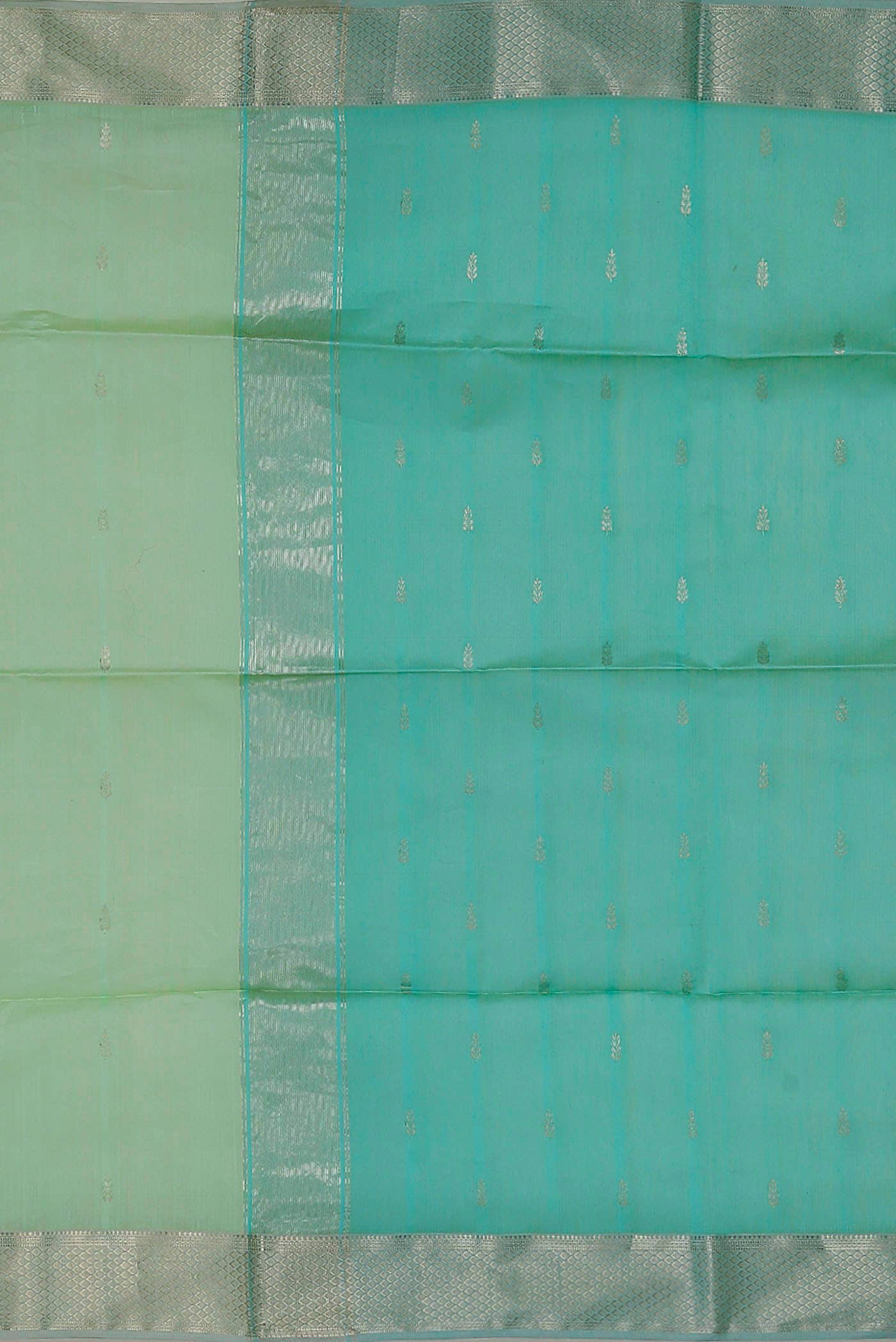 Green Maheshwari Silk Cotton Saree