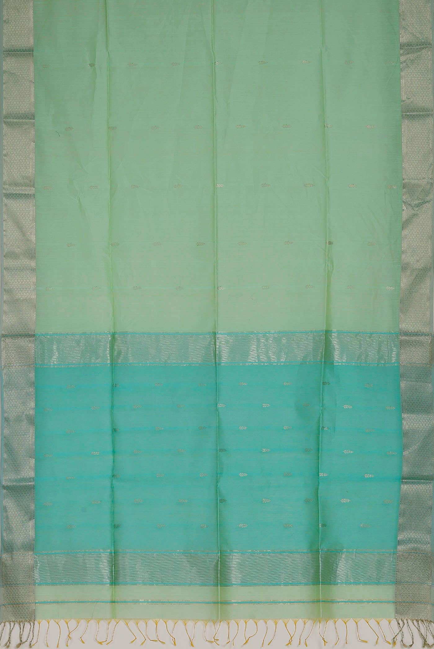 Green Maheshwari Silk Cotton Saree