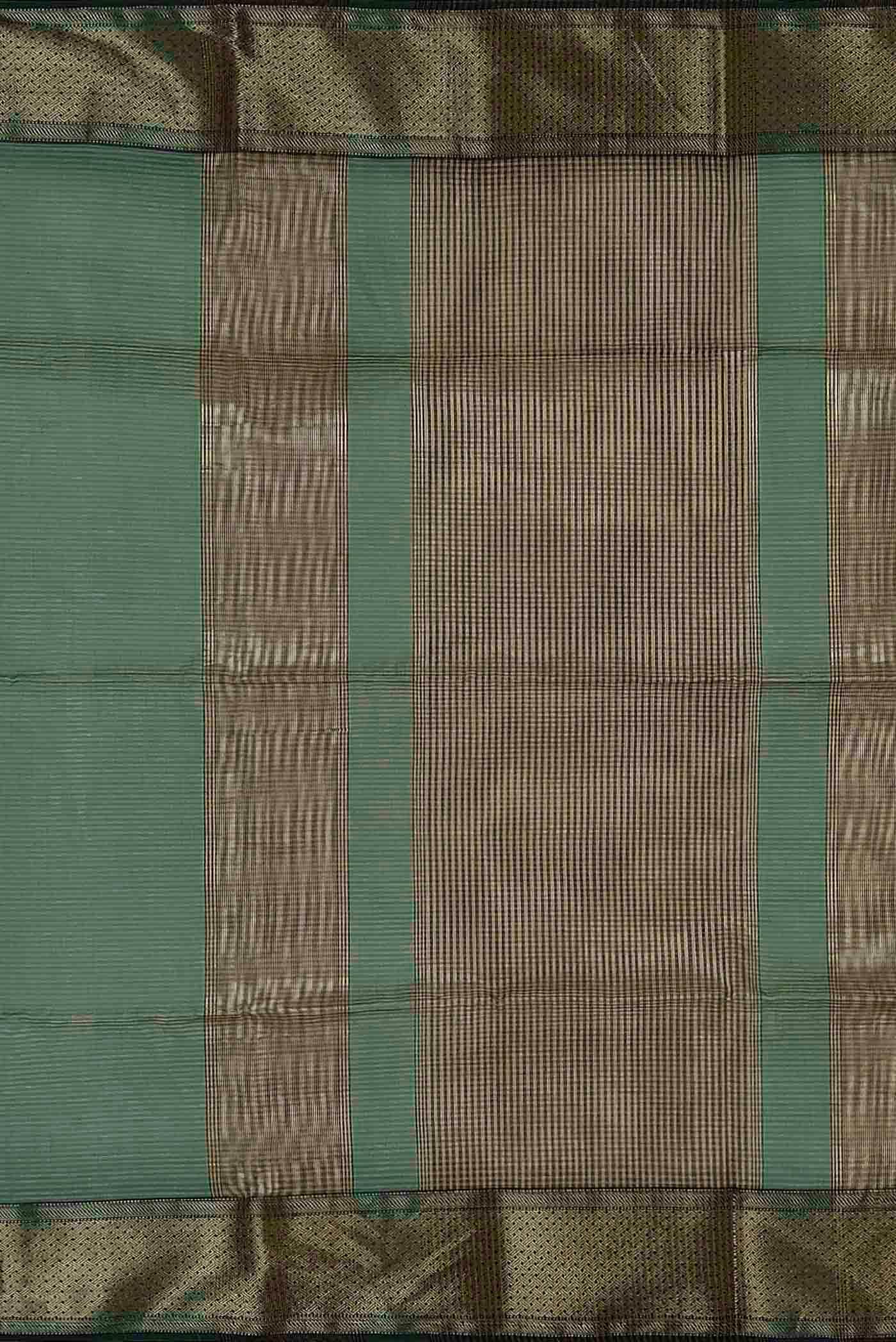 Green Maheshwari Silk Cotton Saree