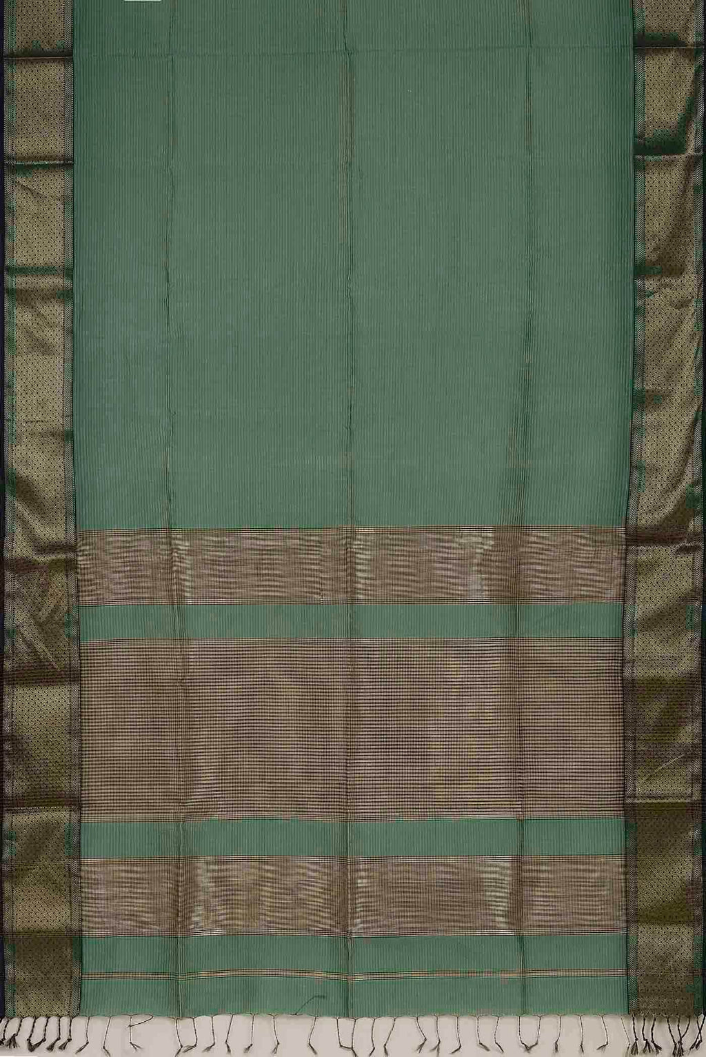 Green Maheshwari Silk Cotton Saree