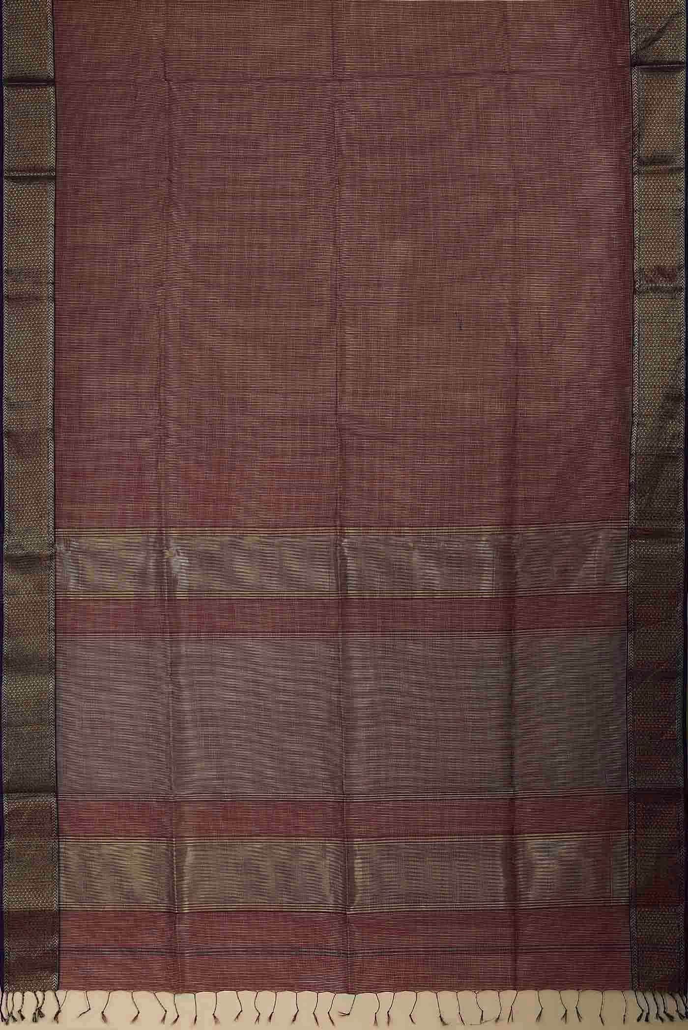 Purple Maheshwari Silk Cotton Saree