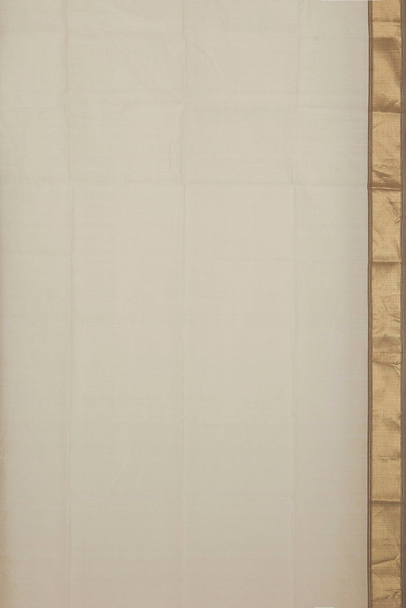 Cream Maheshwari Silk Cotton Saree