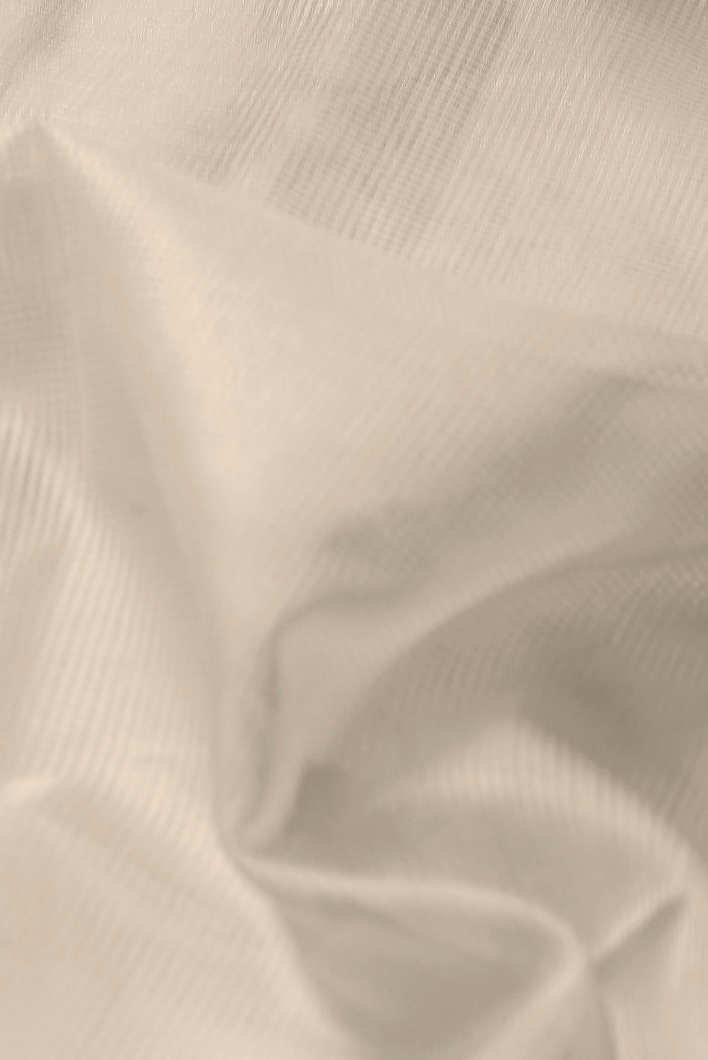 Cream Maheshwari Silk Cotton Saree