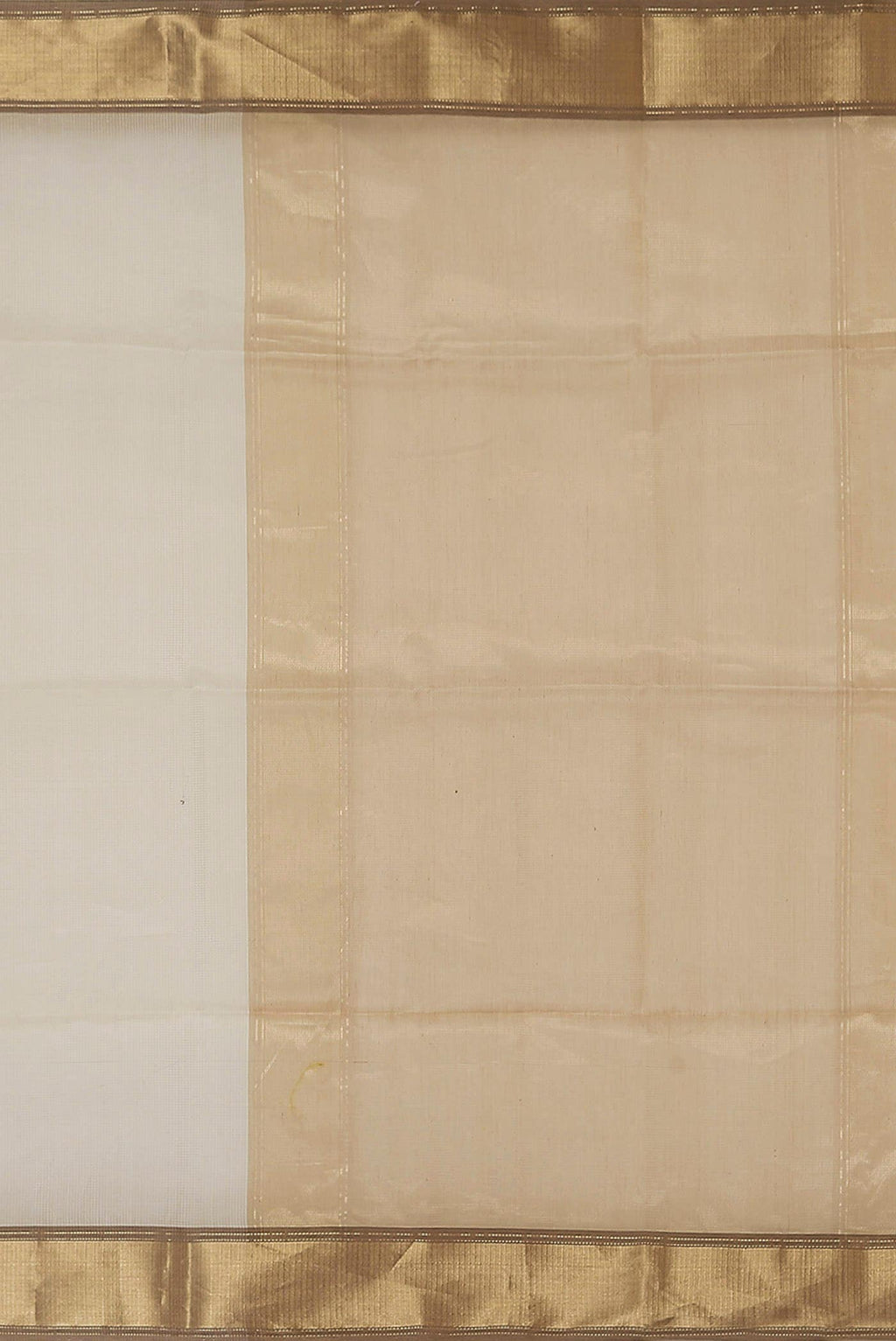 Cream Maheshwari Silk Cotton Saree