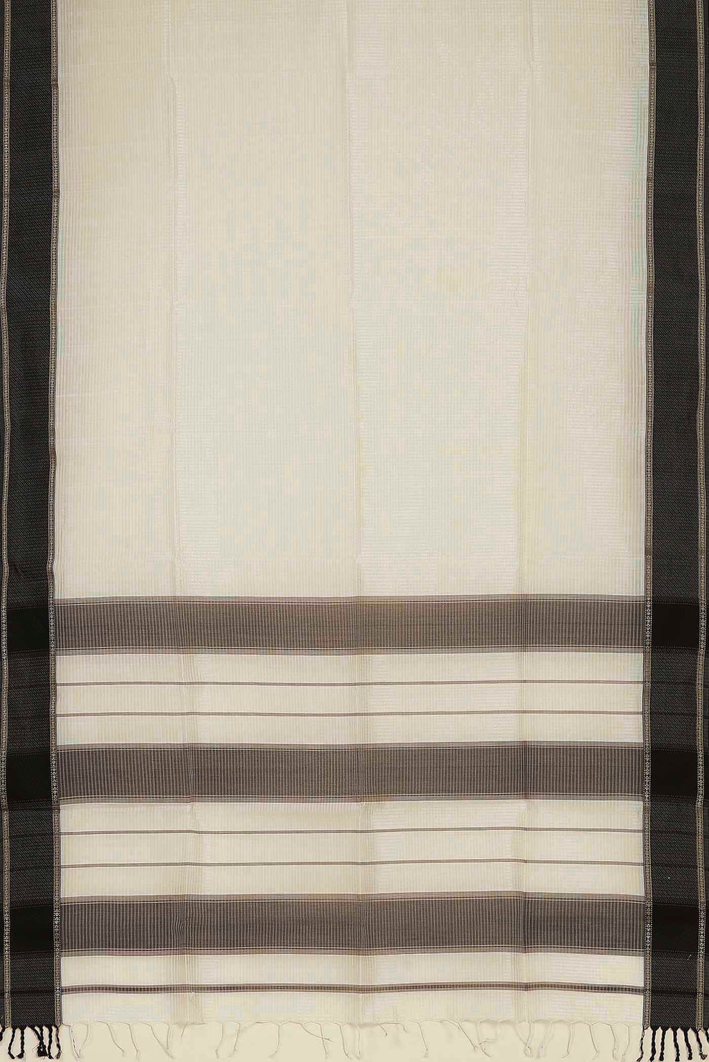 Cream Maheshwari Silk Cotton Saree