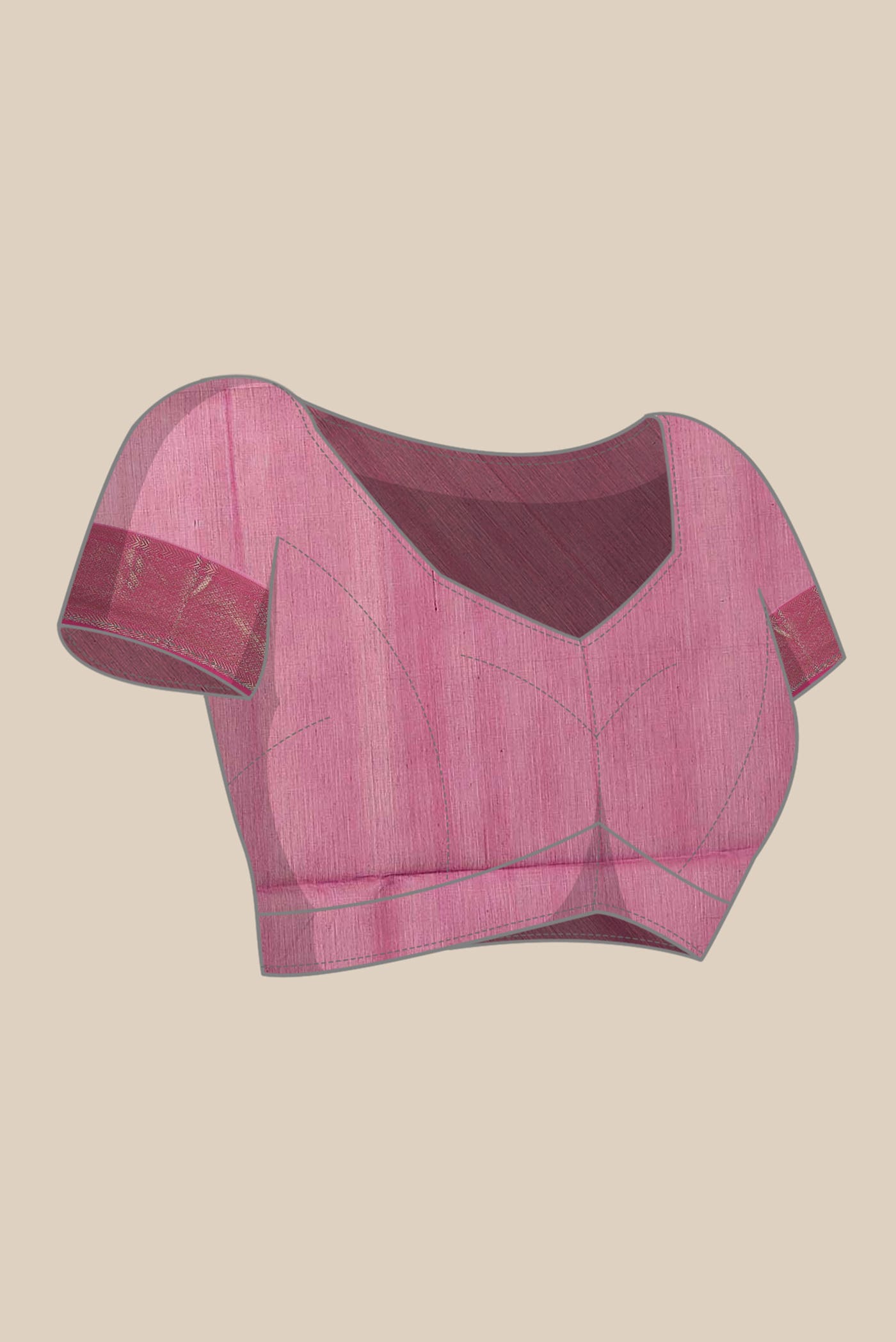 Pink Maheshwari Silk Cotton Saree
