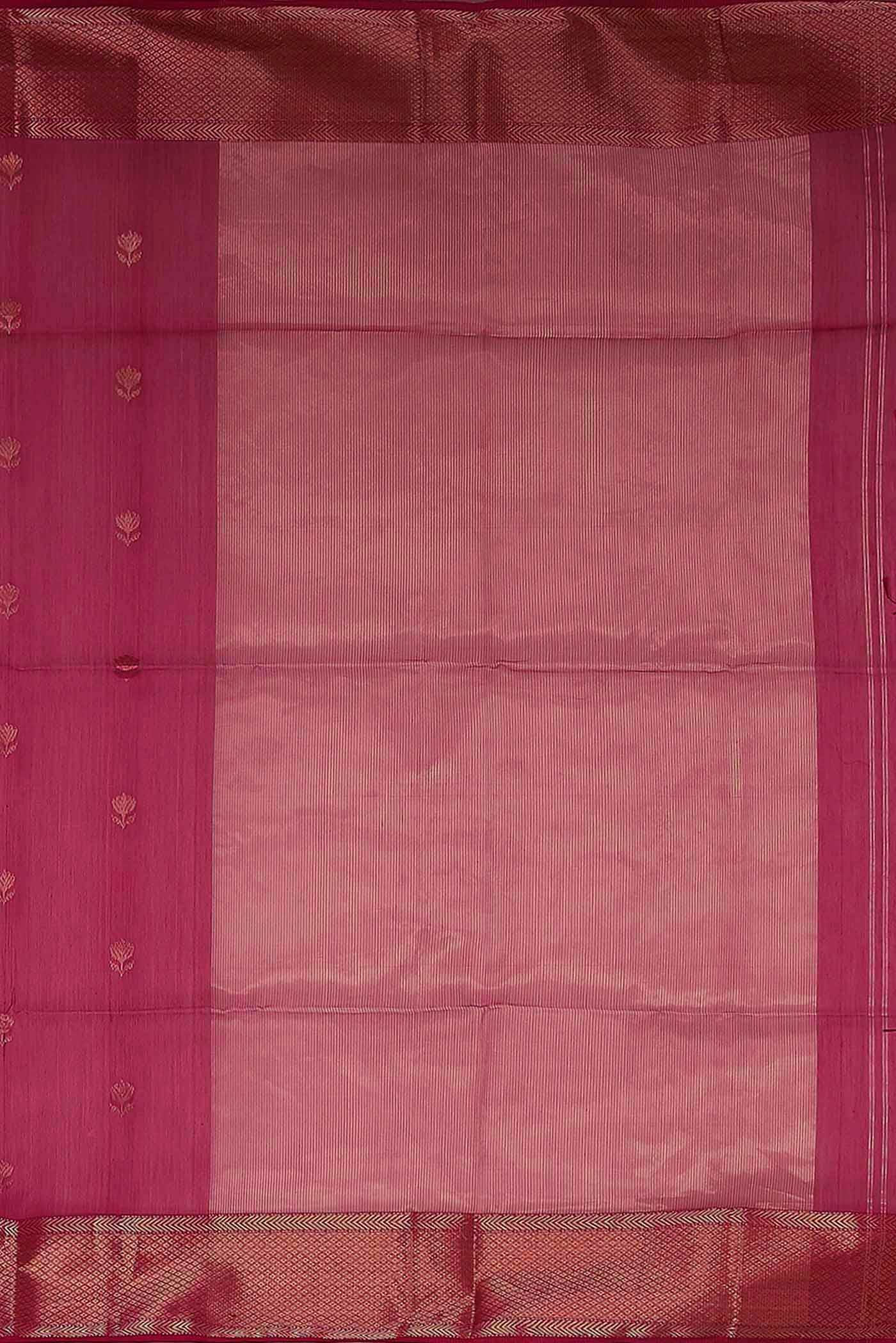 Pink Maheshwari Silk Cotton Saree