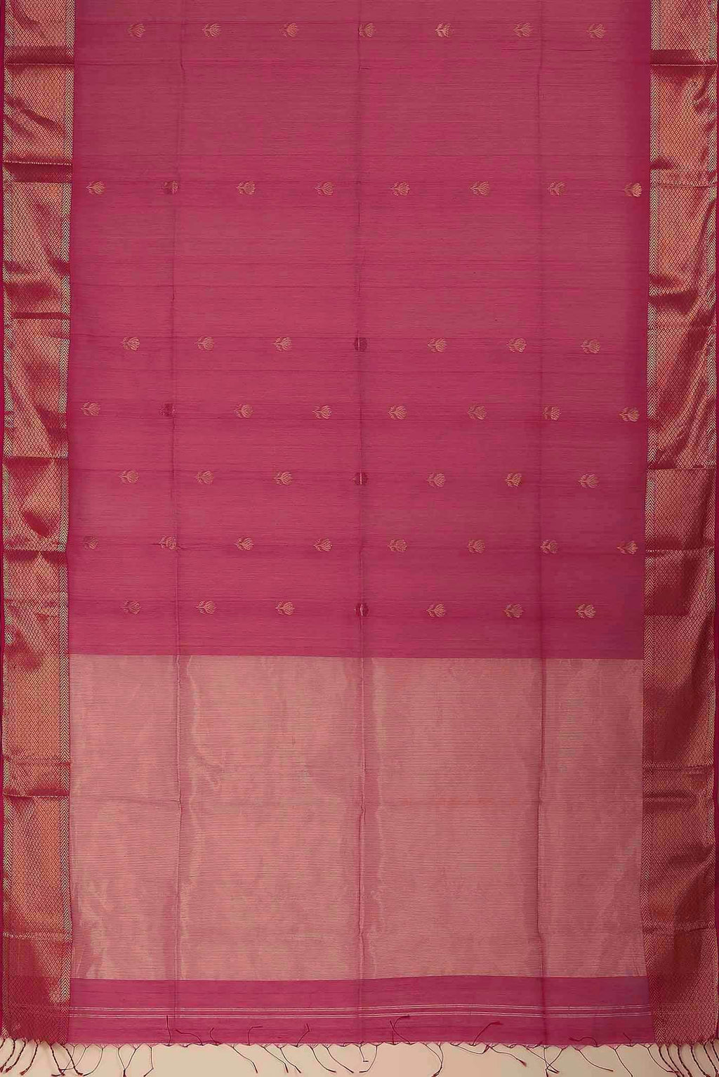 Pink Maheshwari Silk Cotton Saree
