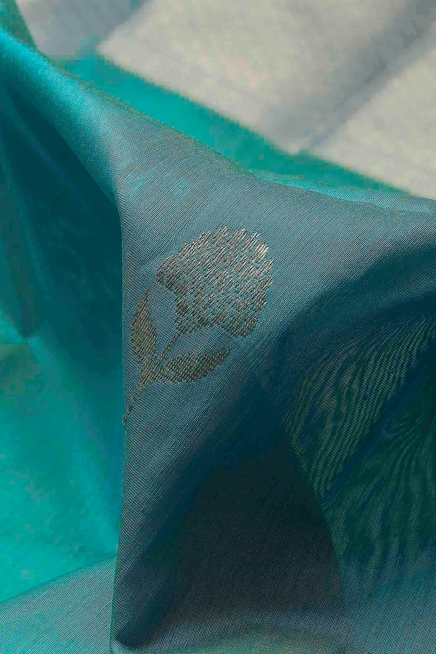 Blue Maheshwari Silk Cotton Saree