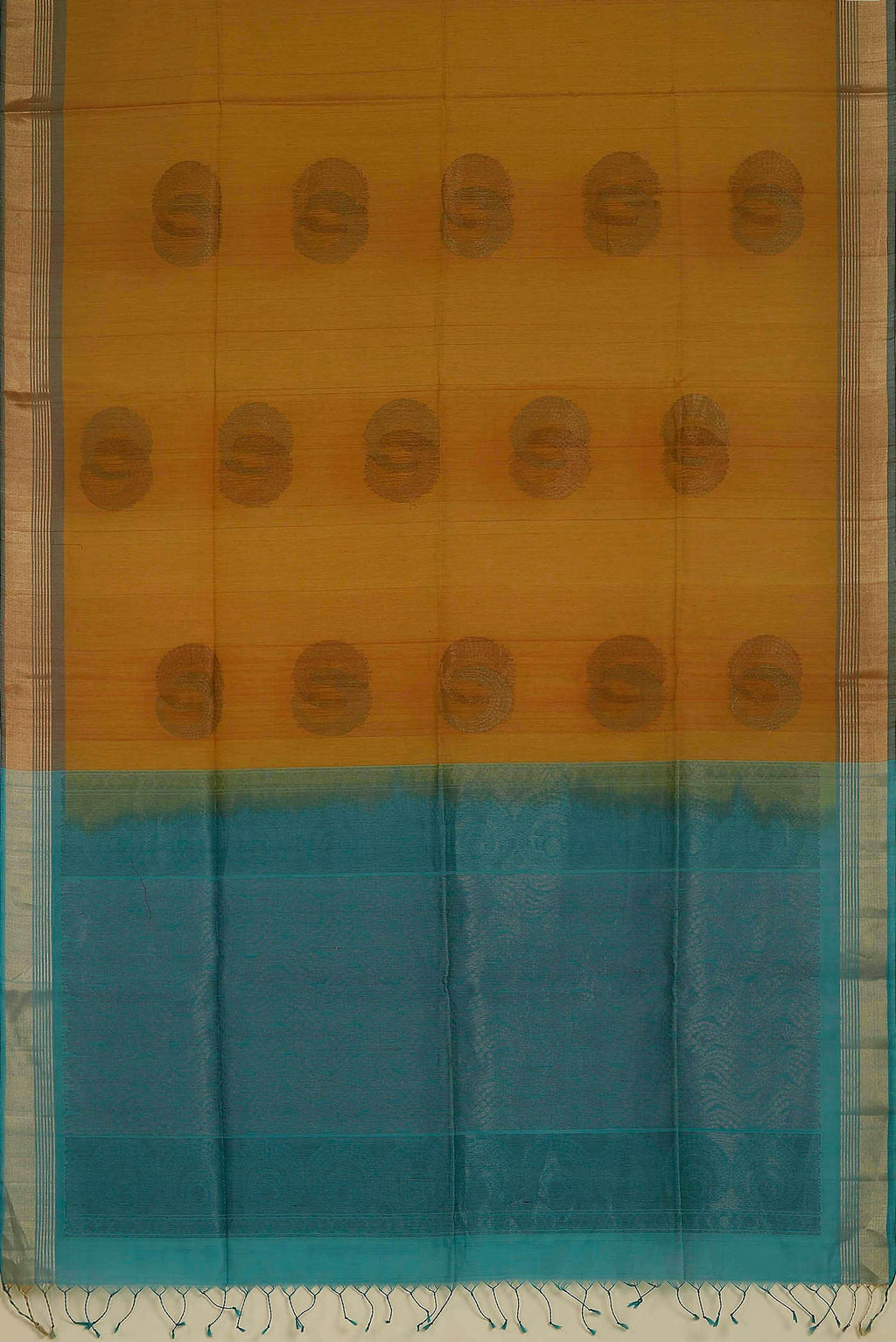Mustard Silk Cotton Saree