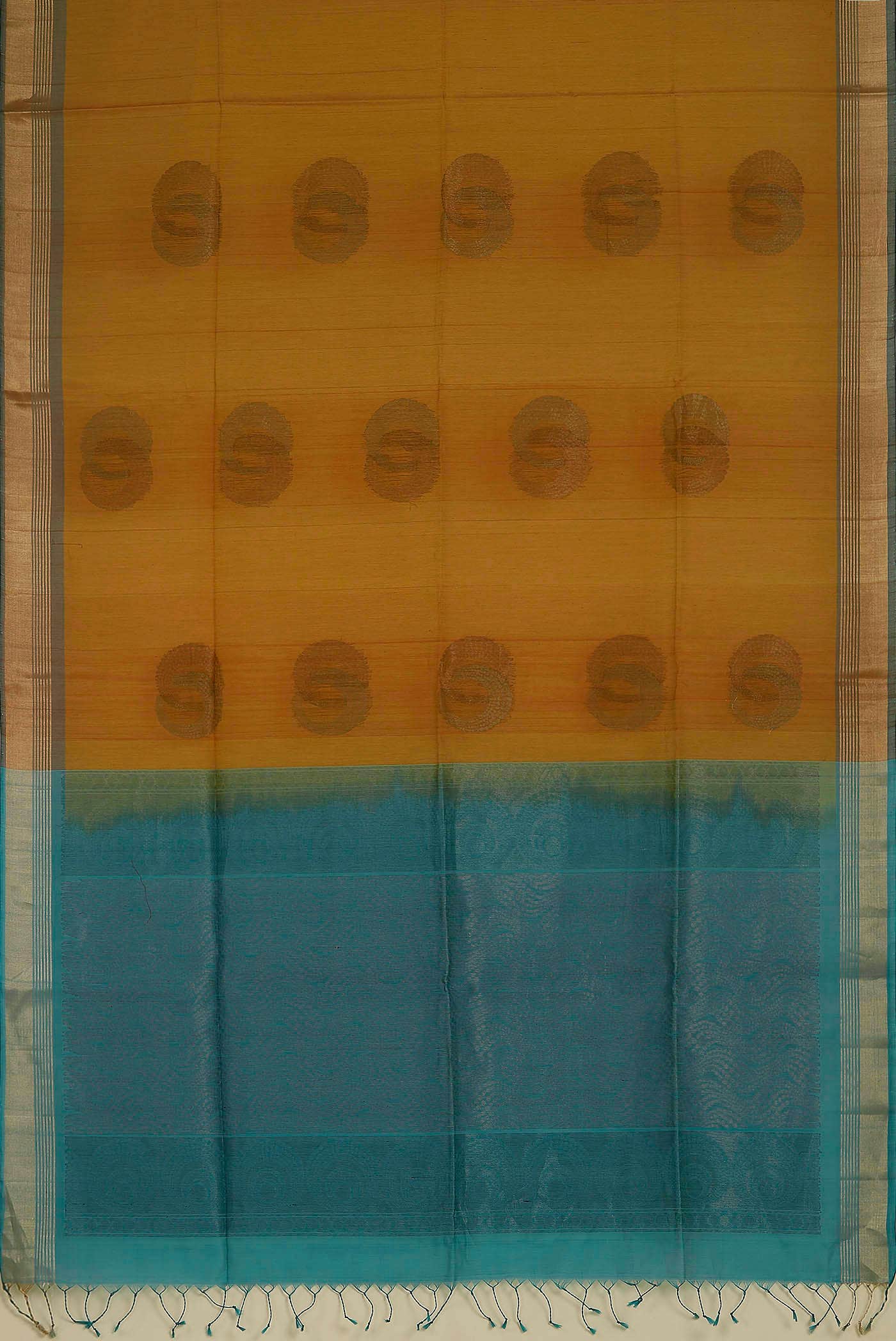 Mustard Silk Cotton Saree