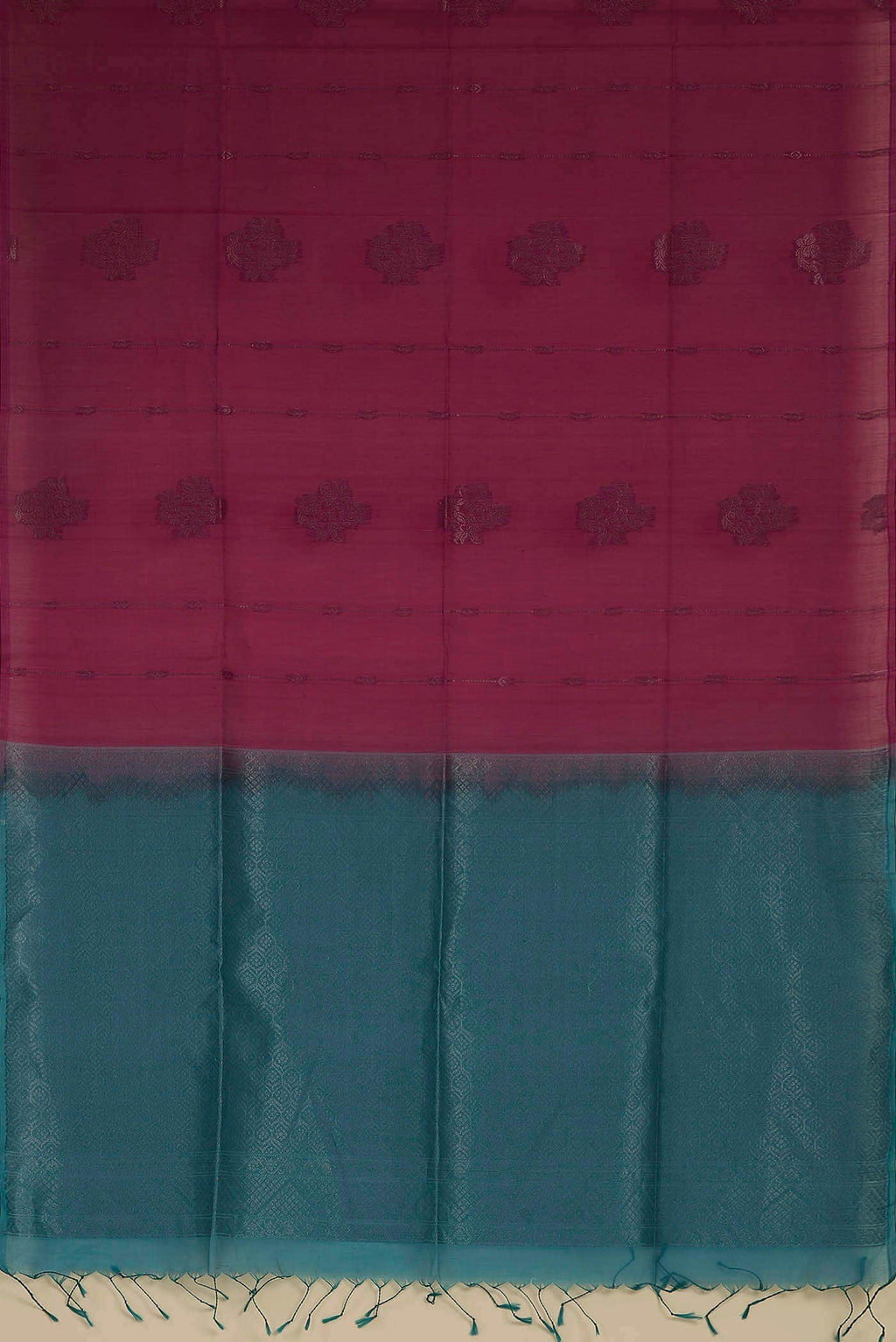 Magenta Silk Cotton Saree